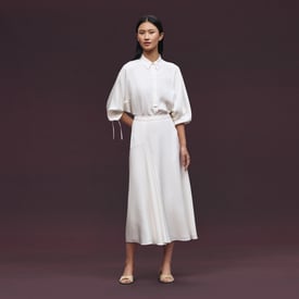 Jupe à godet asymétrique motif « H Kelly »