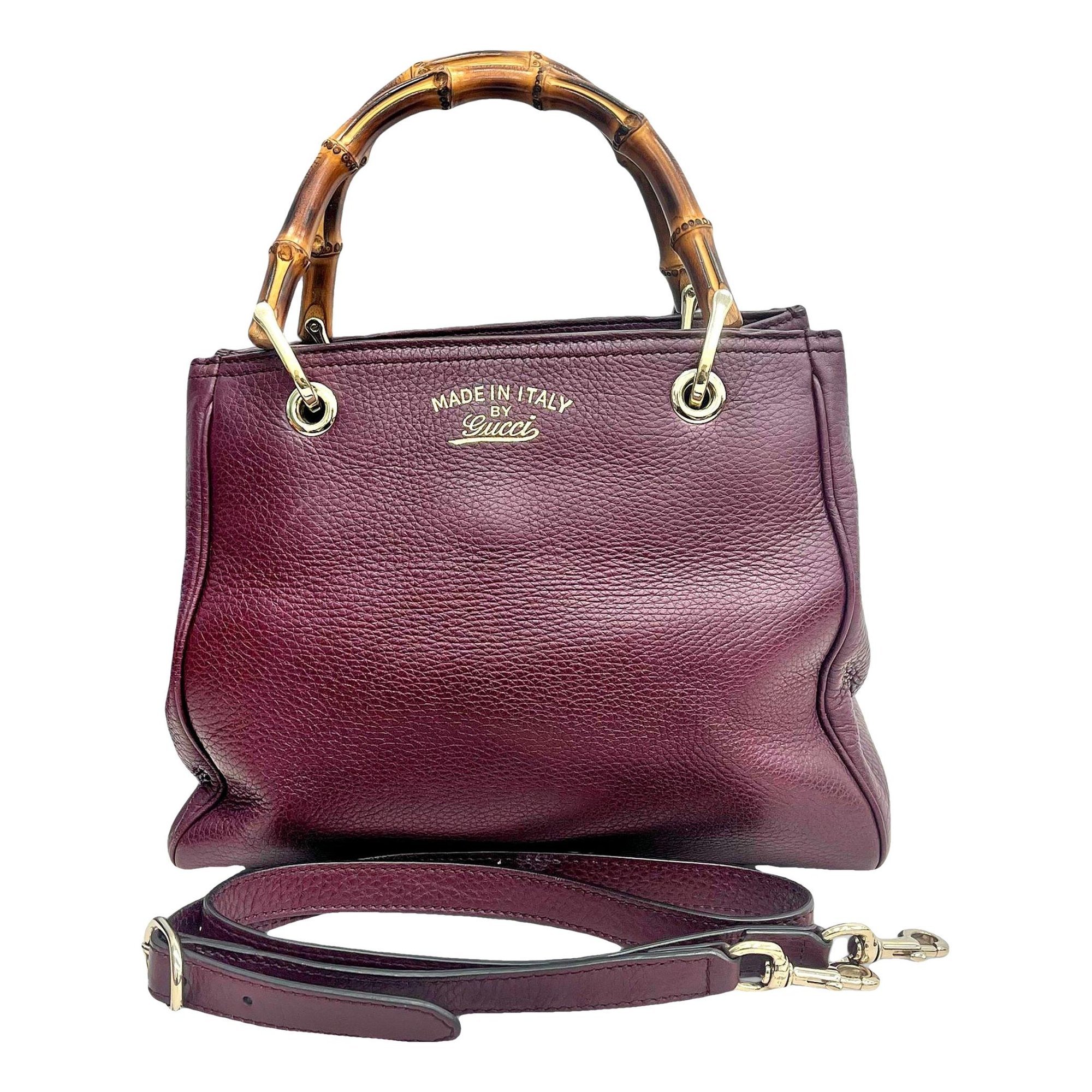 Bamboo leather handbag