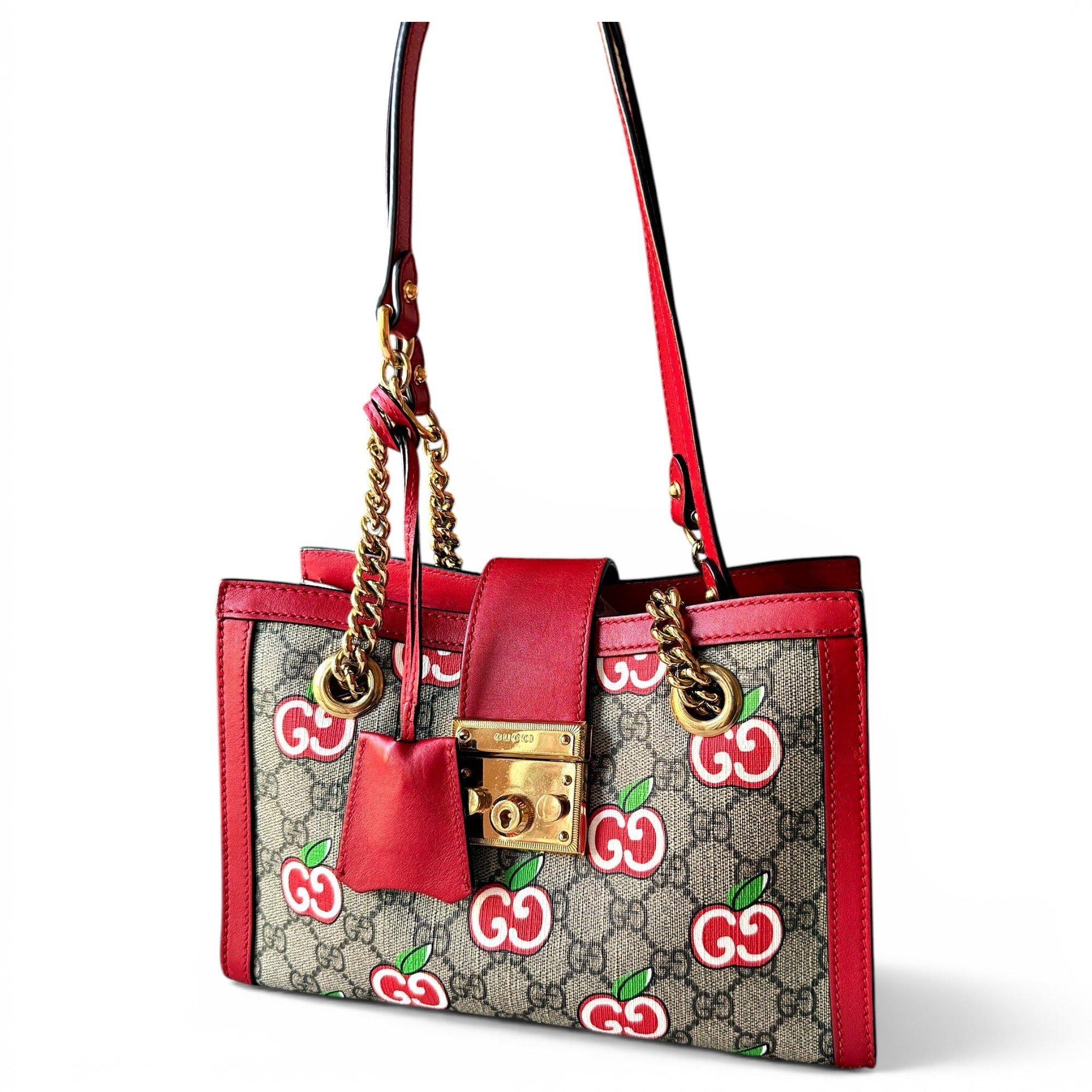 Padlock leather handbag