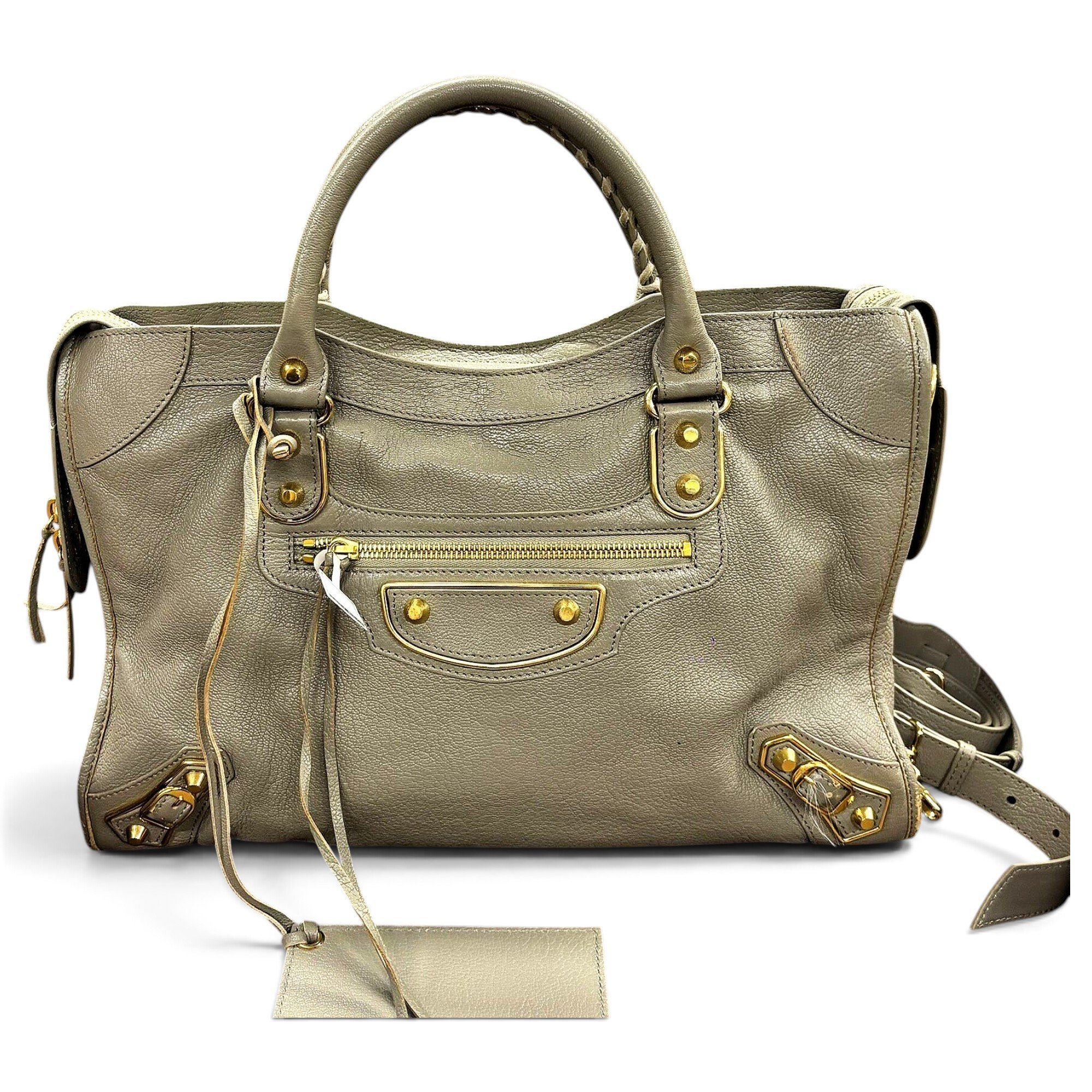 Classic Metalic leather handbag