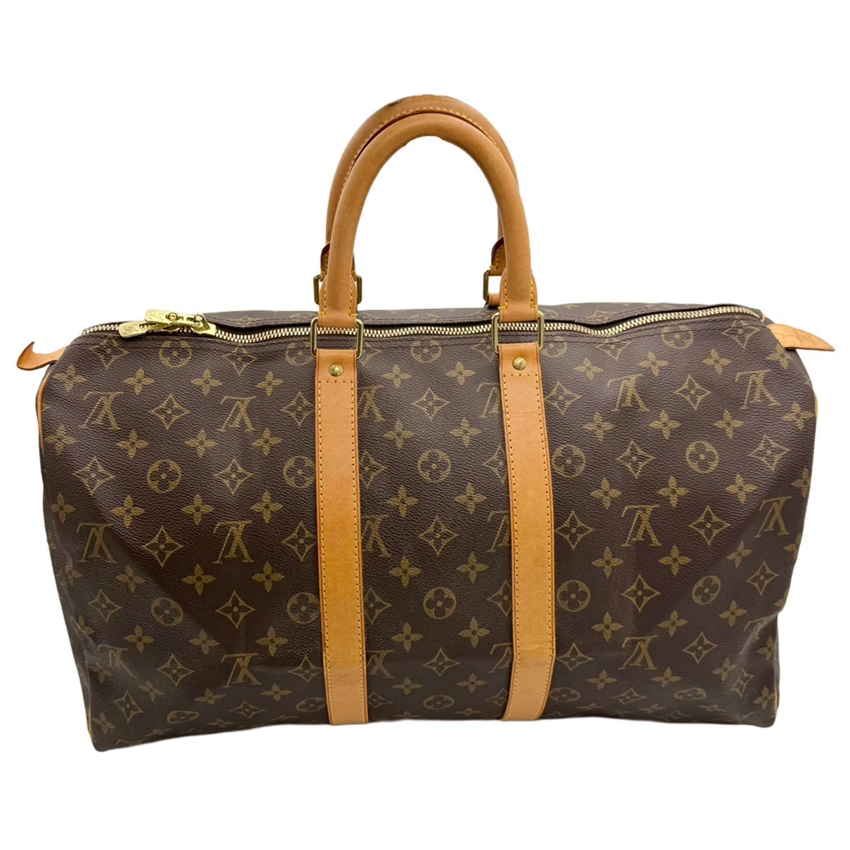 Keepall leather travel bag