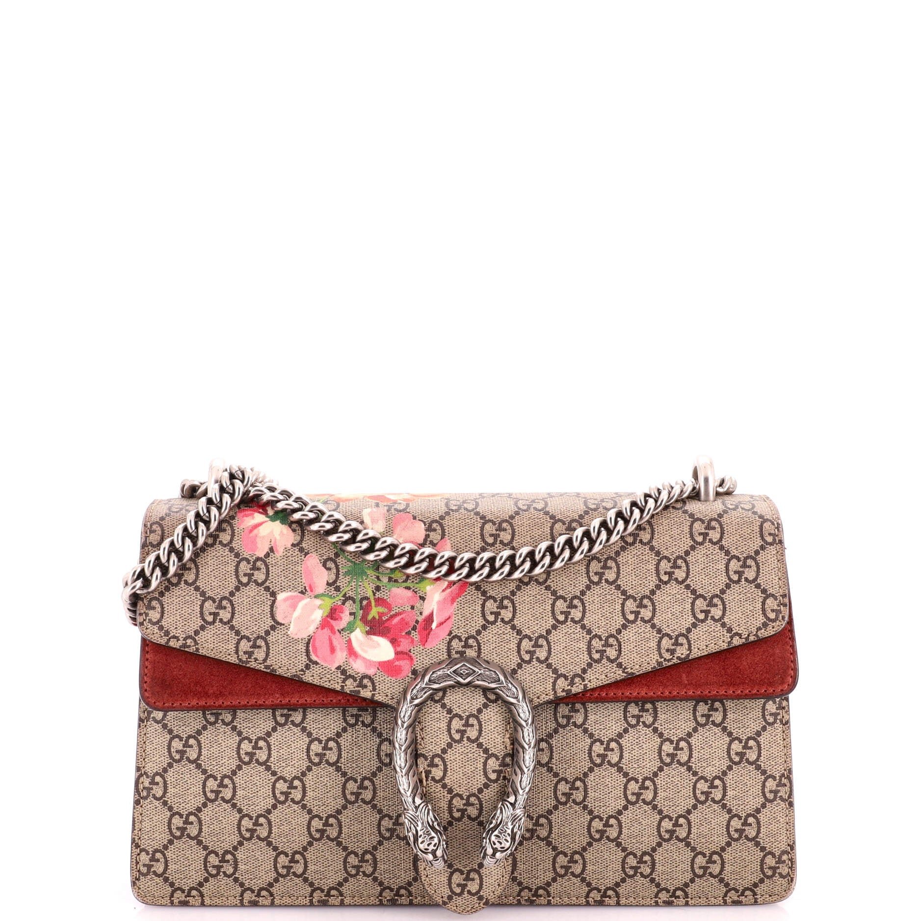 Dionysus Bag Blooms Print GG Coated Canvas Small