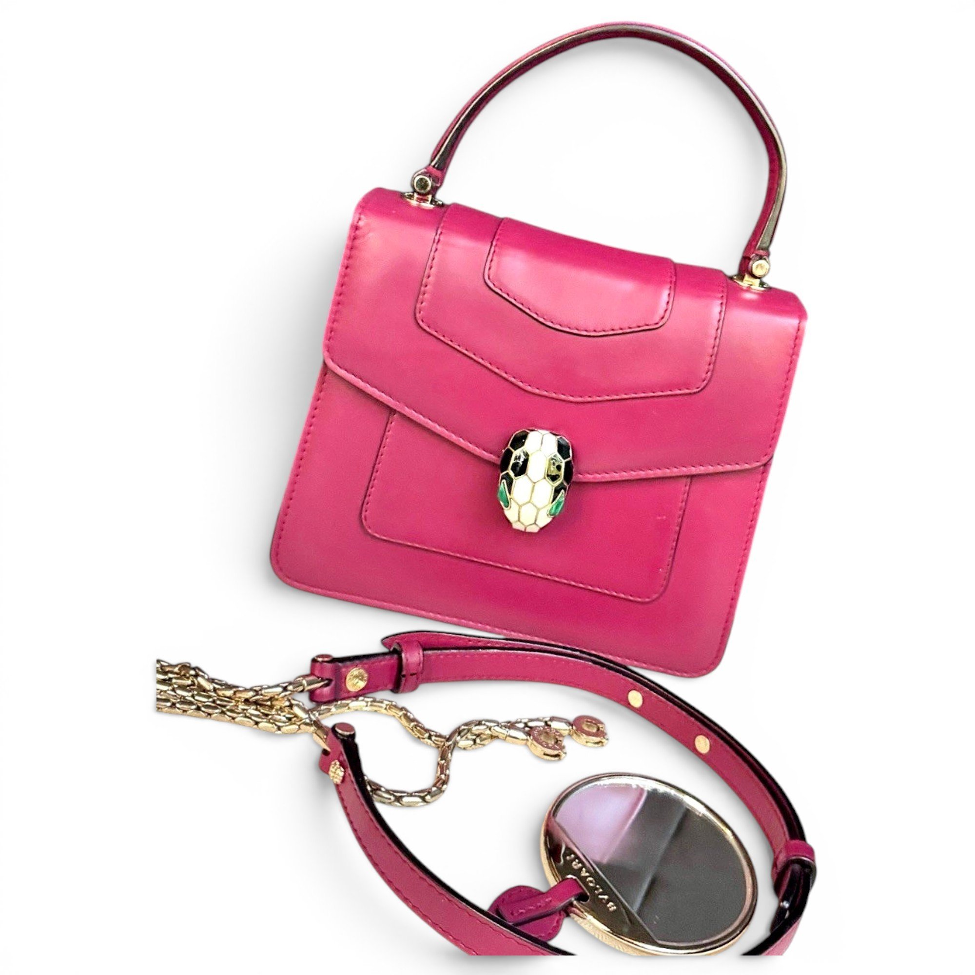 Serpenti leather handbag