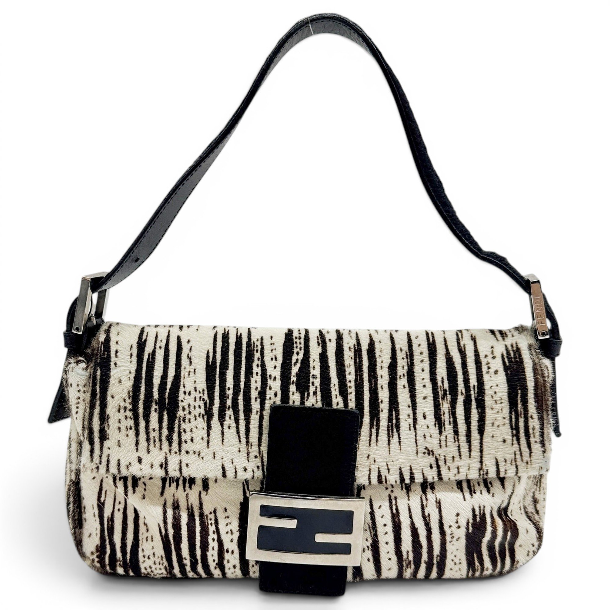Baguette pony-style calfskin handbag