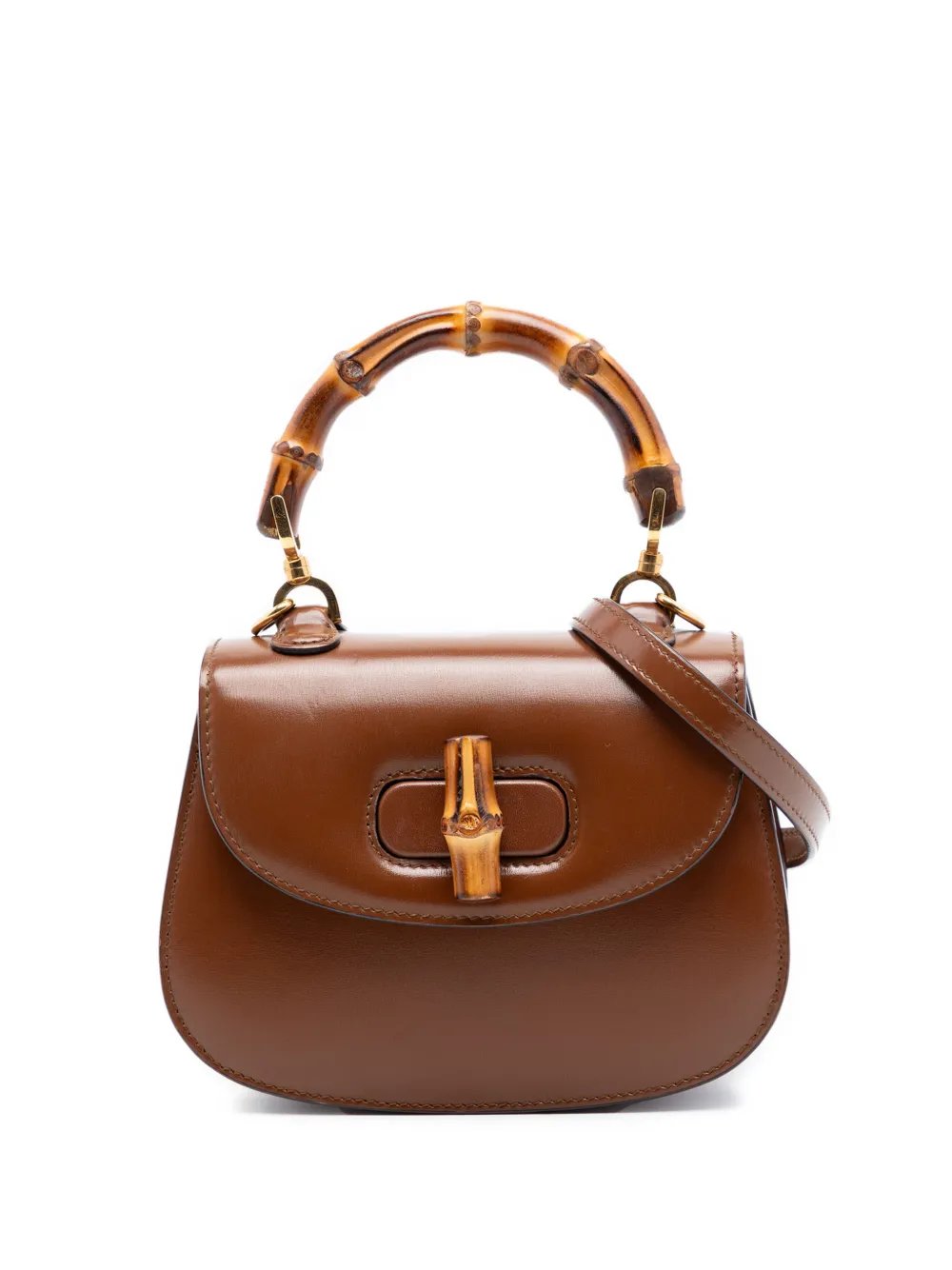 2016-2026 Mini Calfskin 1947 Bamboo Top Handle Bag satchel