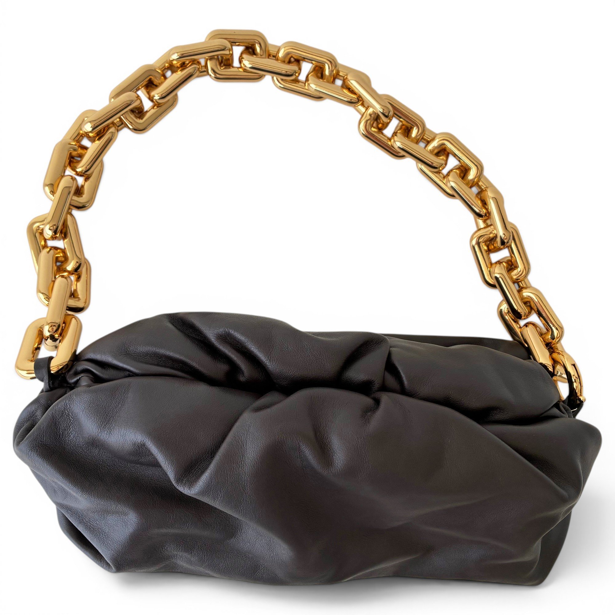 Chain Pouch leather clutch bag
