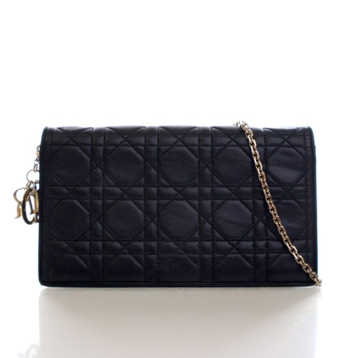 Christian Dior Lambskin Lady Dior Pouch