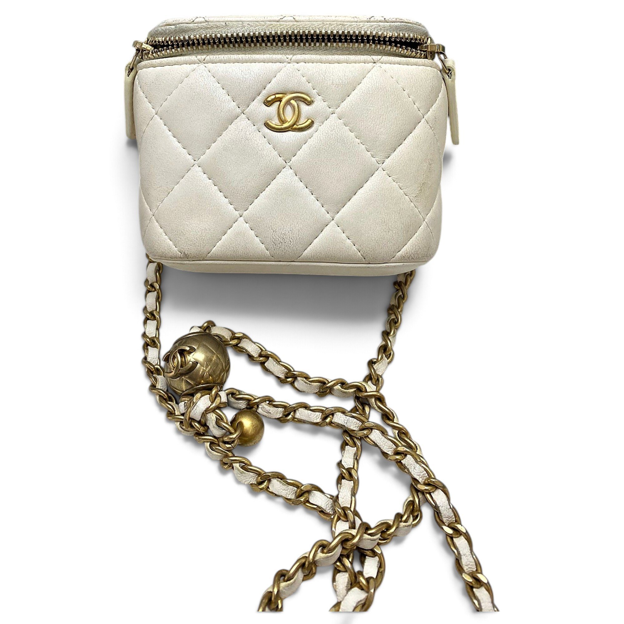 Vanity leather handbag