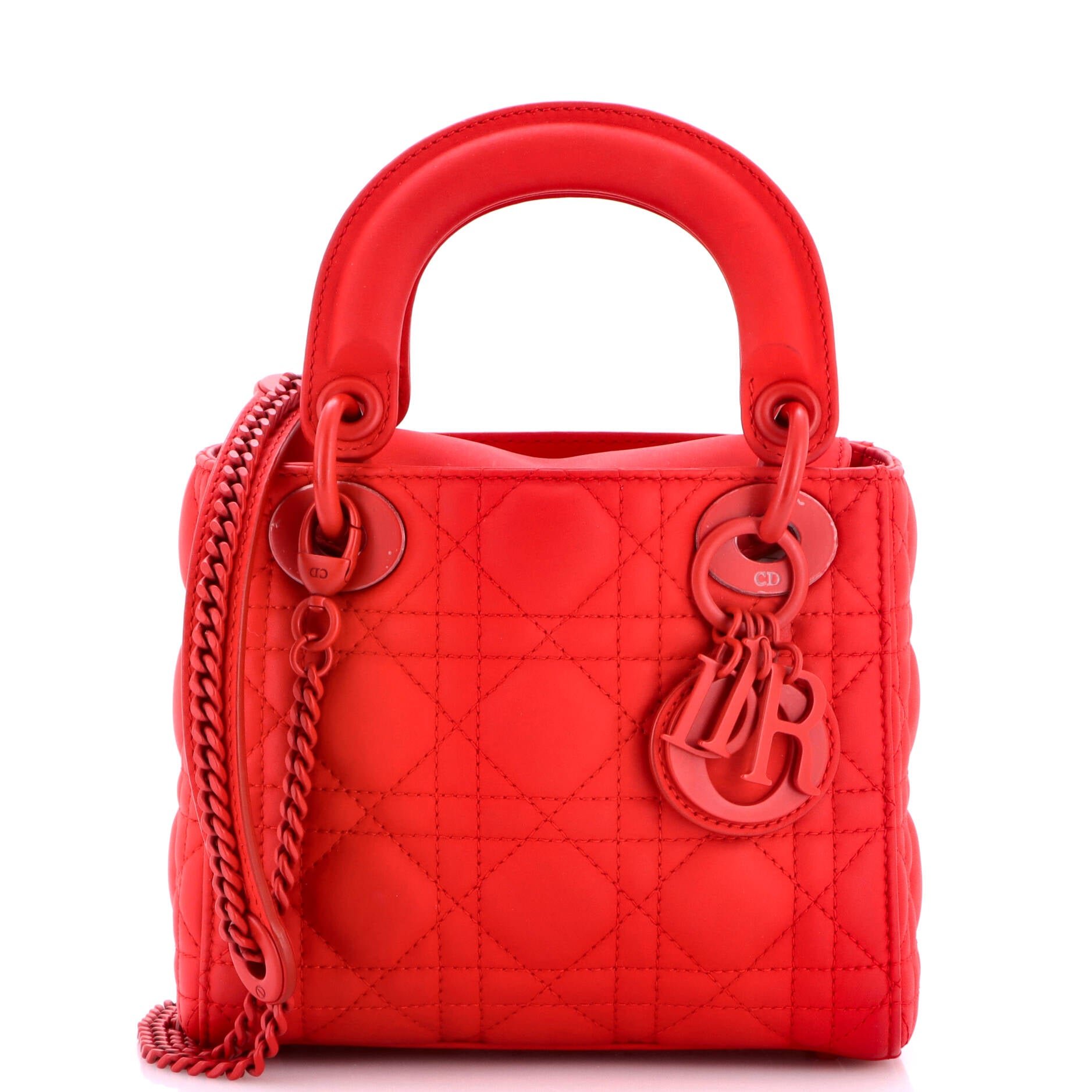 Ultra Matte Lady Dior Chain Bag Cannage Quilt Calfskin Mini