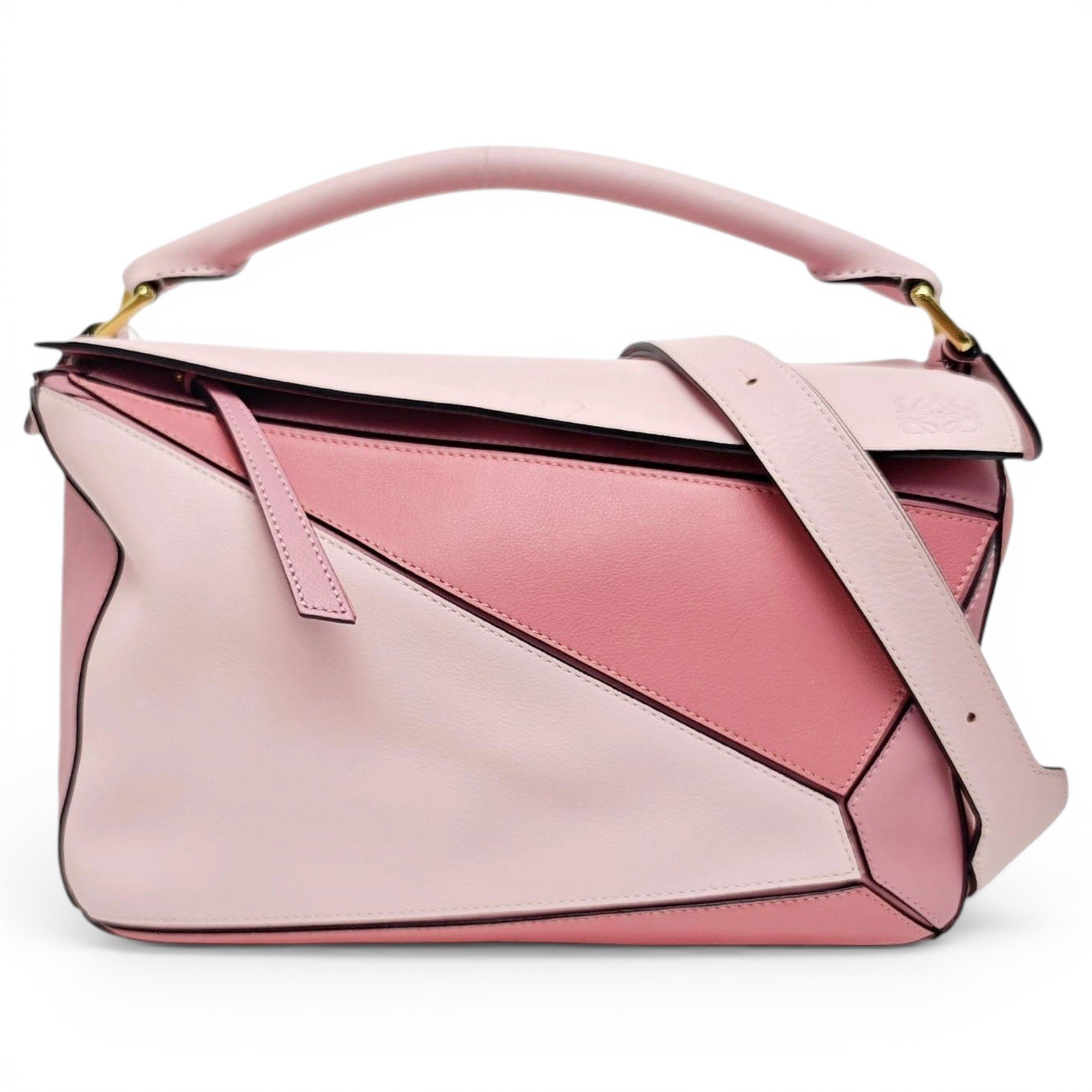 Puzzle leather handbag