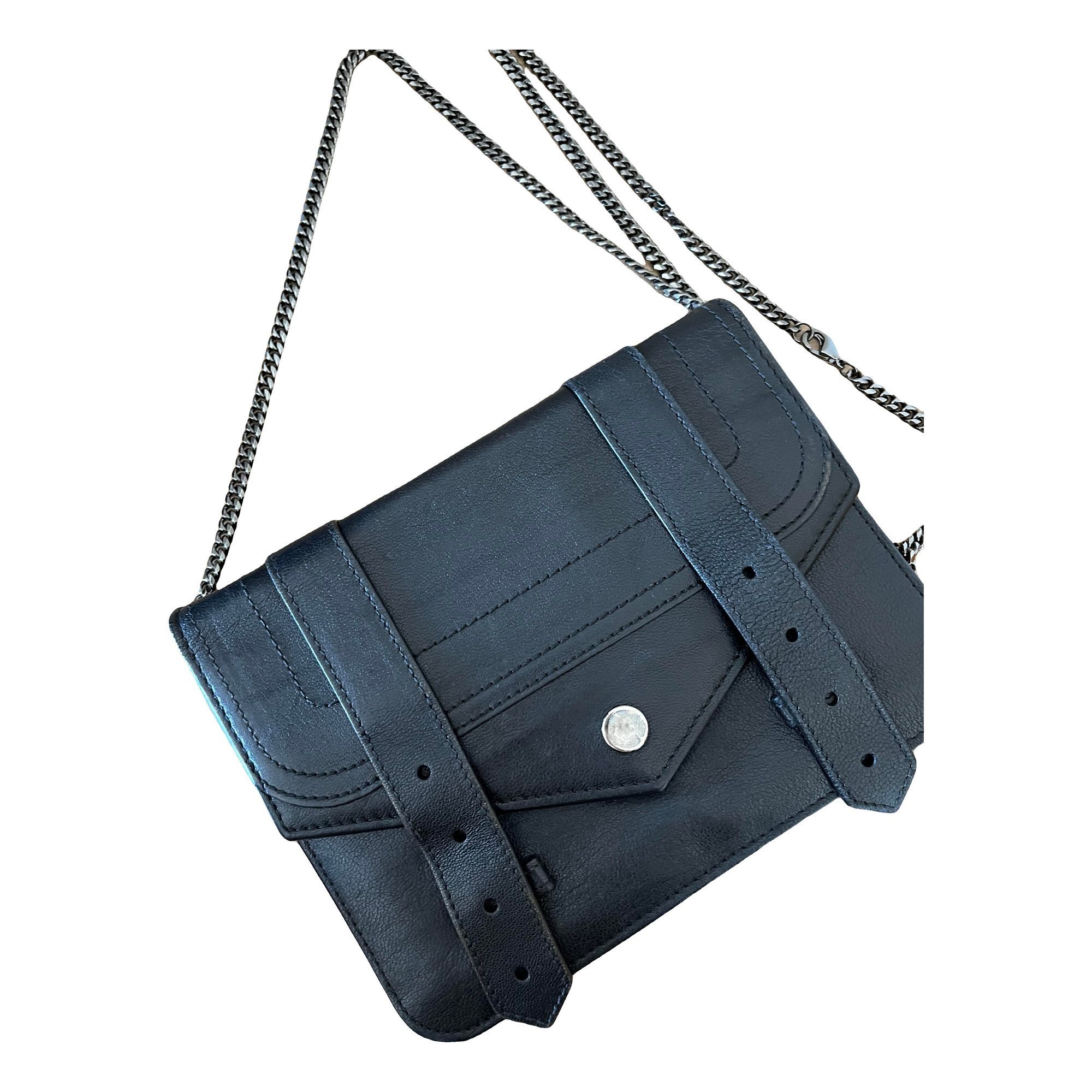Leather clutch bag