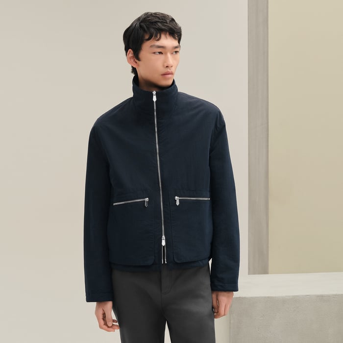 Marine Jacket With Removable Hood