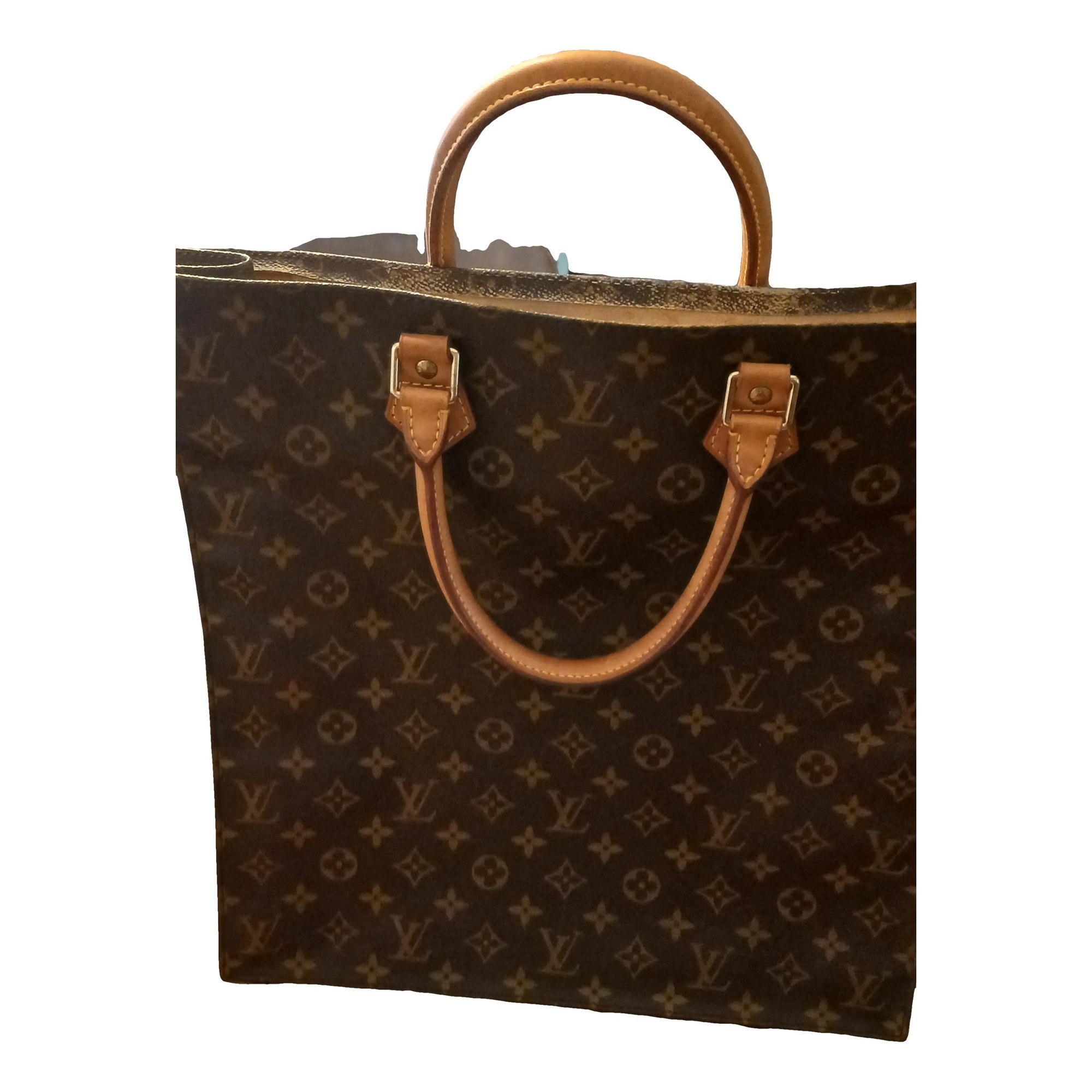 Plat leather handbag