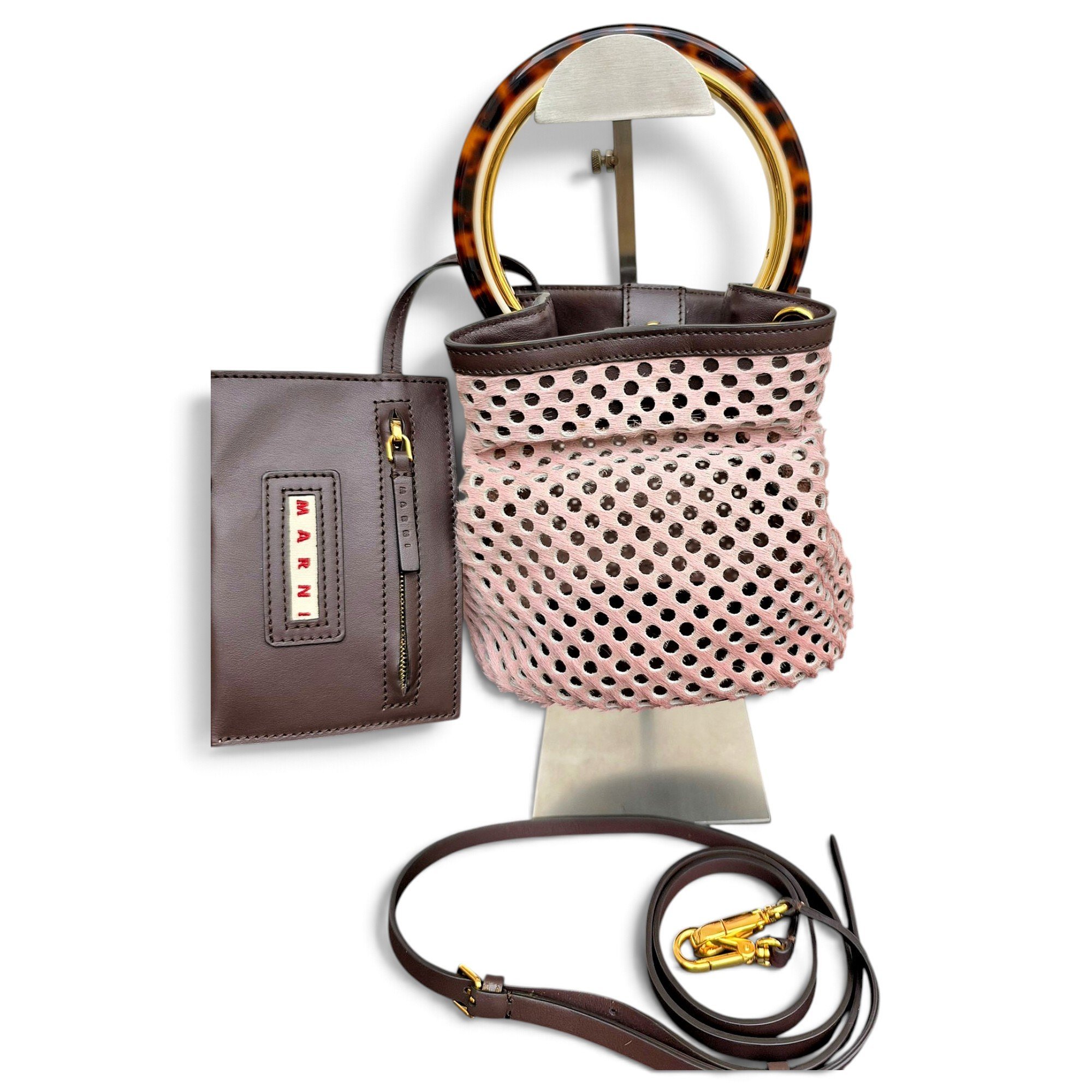Pannier leather handbag