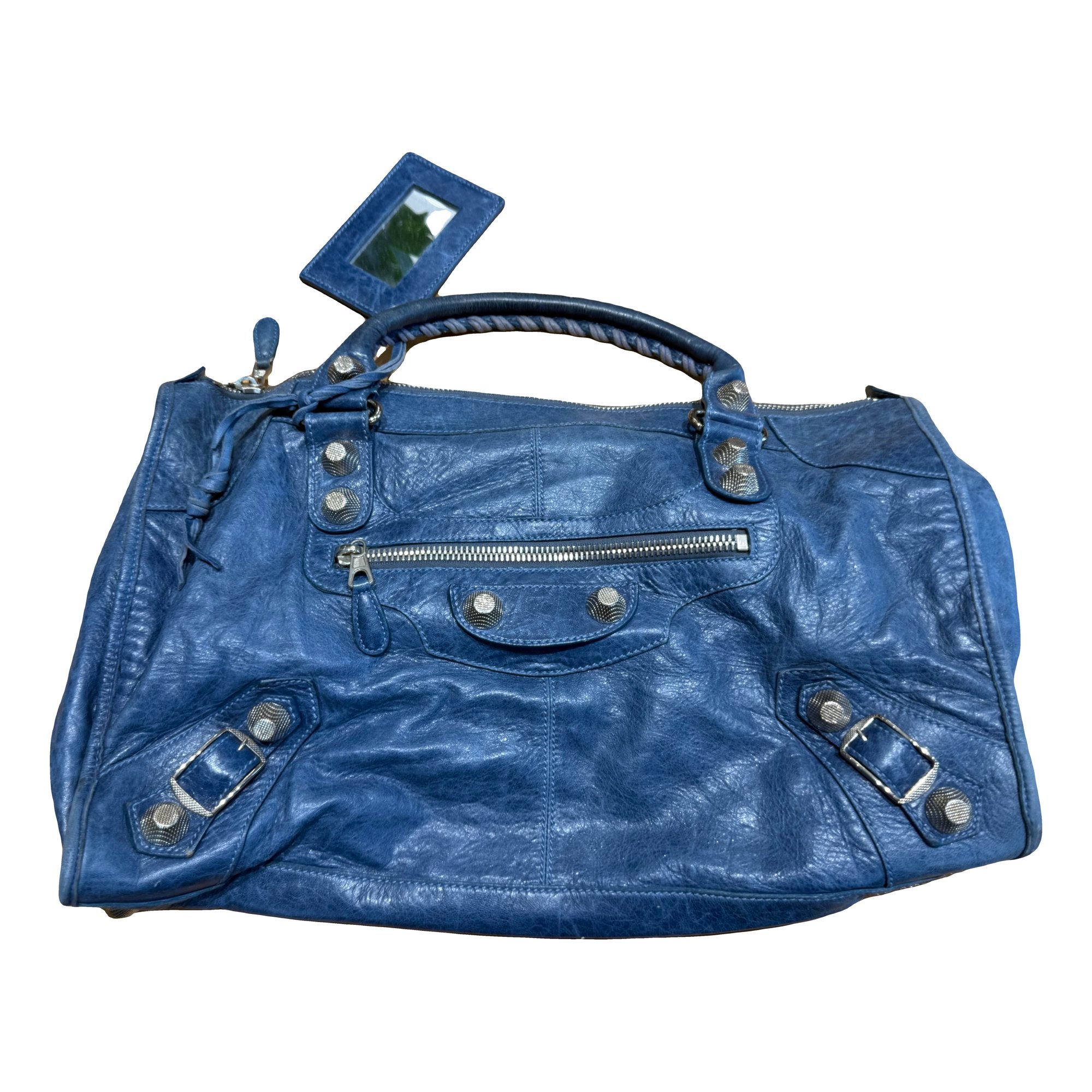 City leather handbag