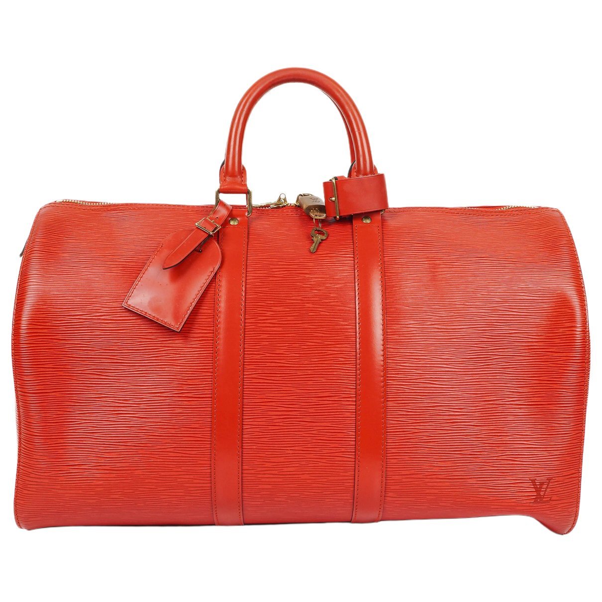 Keepall leather travel bag