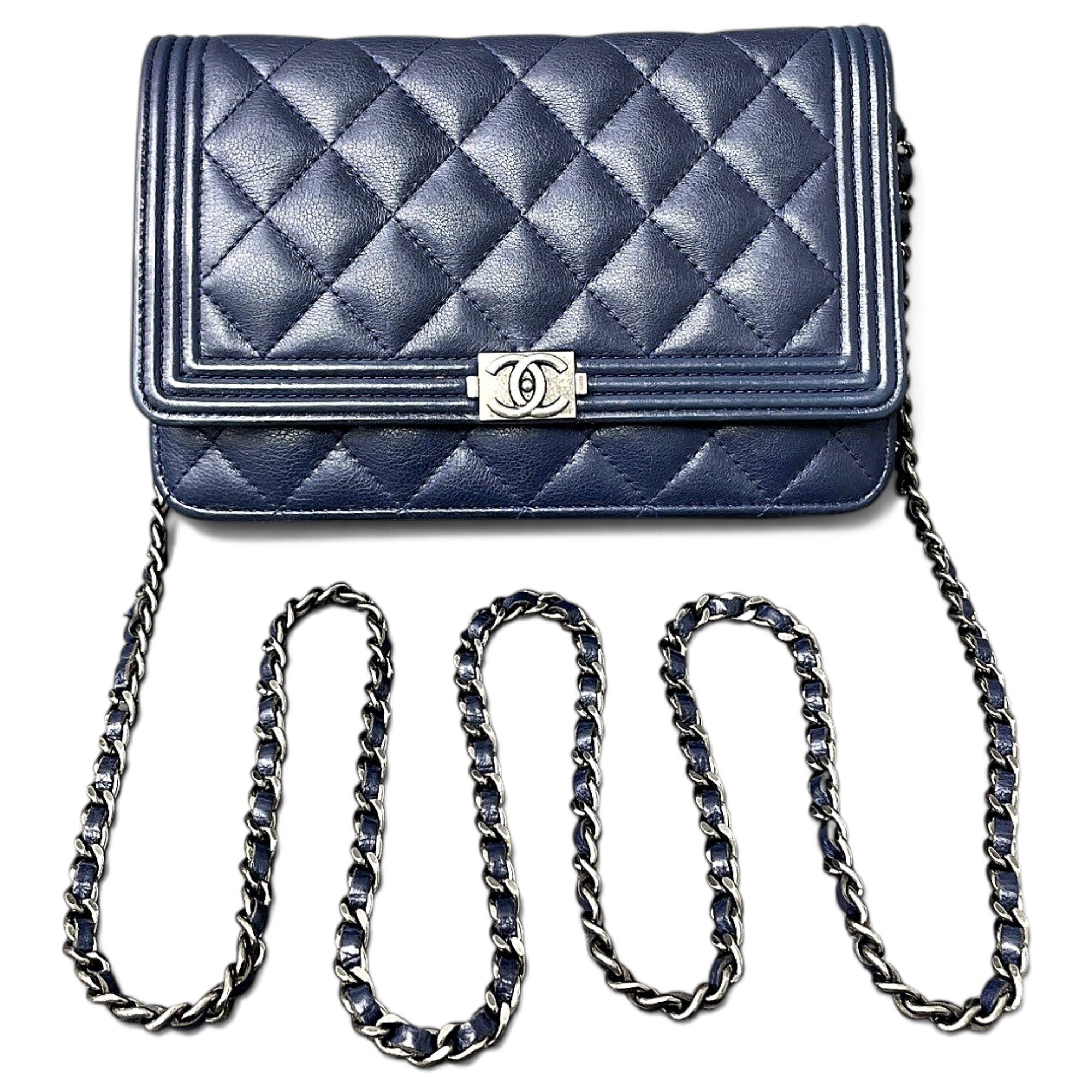 Chanel Wallet On Chain Boy Half Flap leather handbag