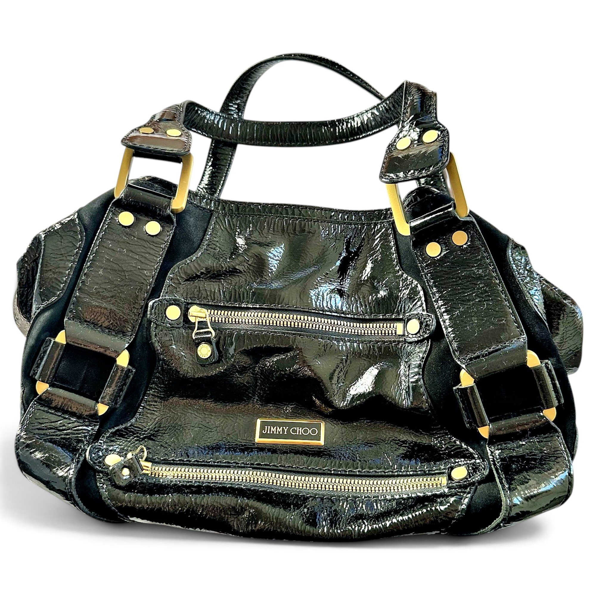 Patent leather handbag