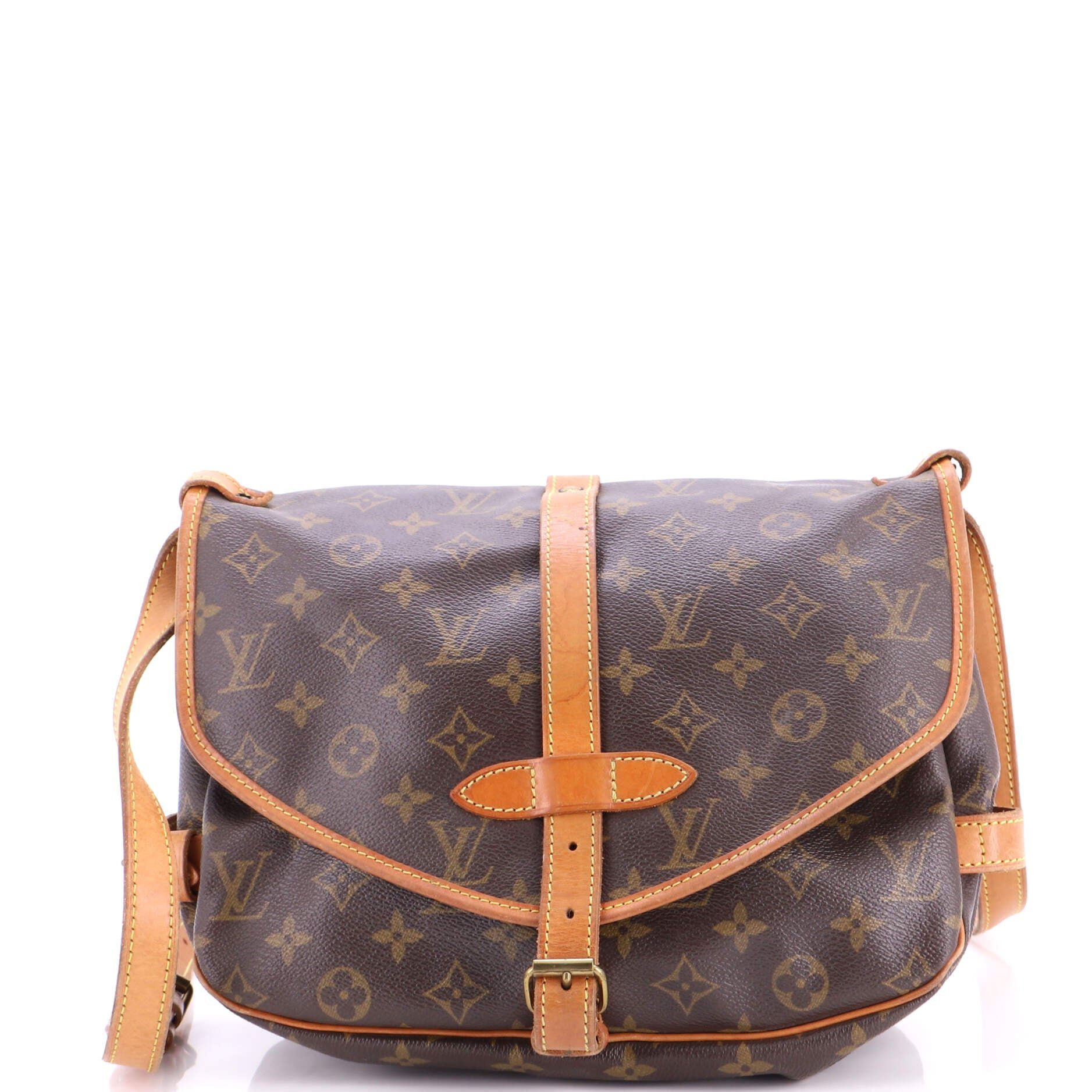 Louis Vuitton Saumur Handbag Monogram Canvas 30