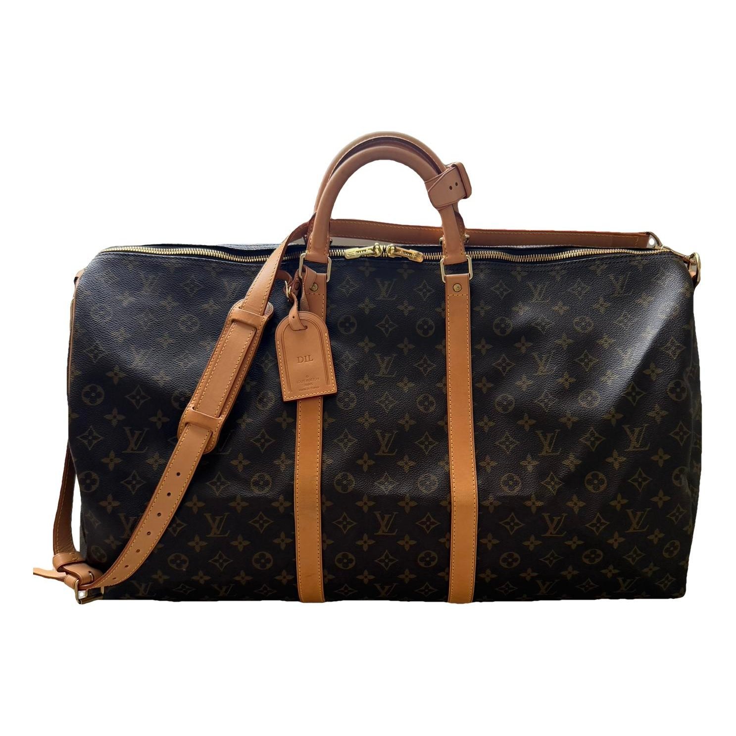 Keepall leather travel bag