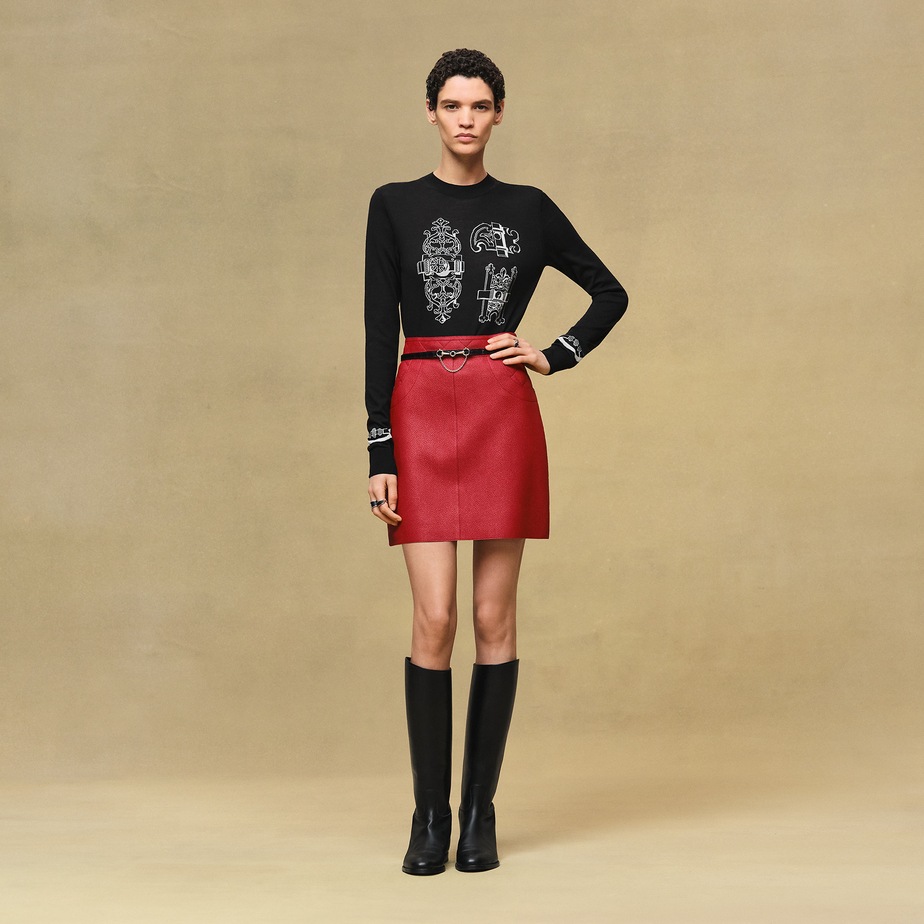 Pull manche longues motif « Ferronnerie »
