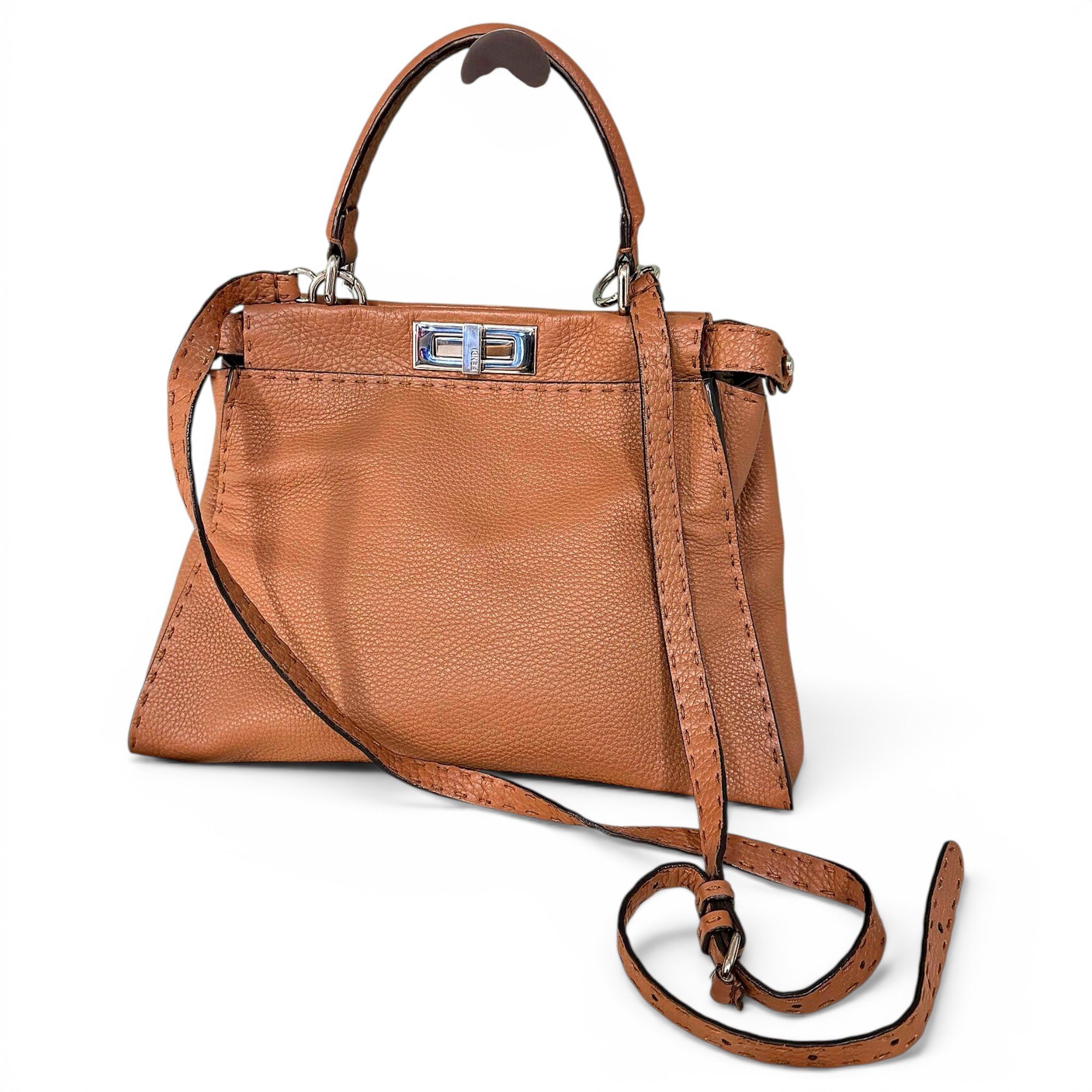 Peekaboo leather handbag