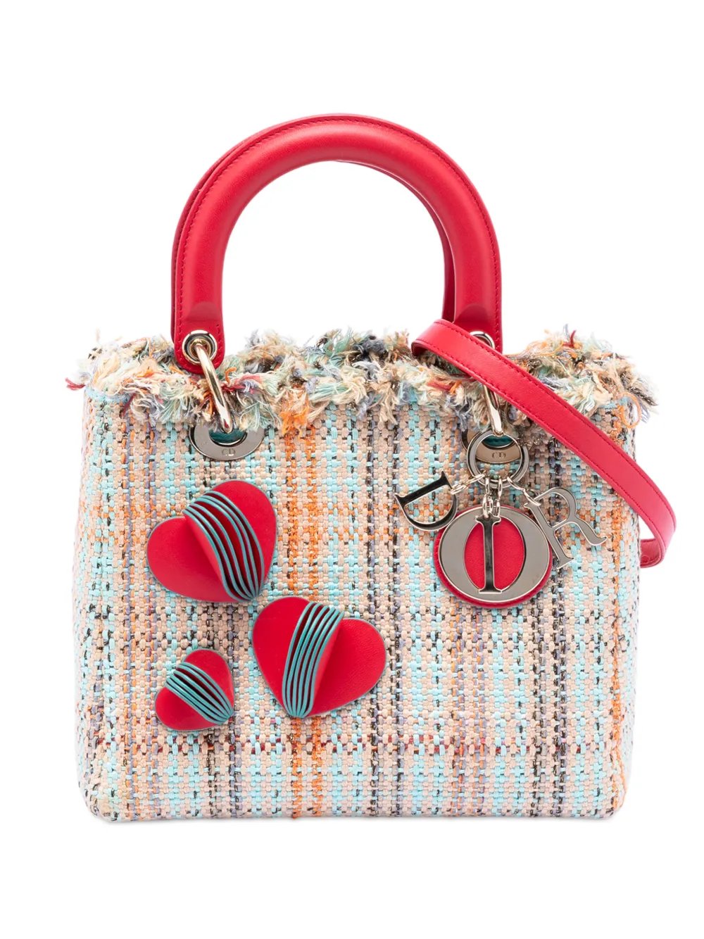 2012 Medium Tweed Heart Deco Lady Dior satchel