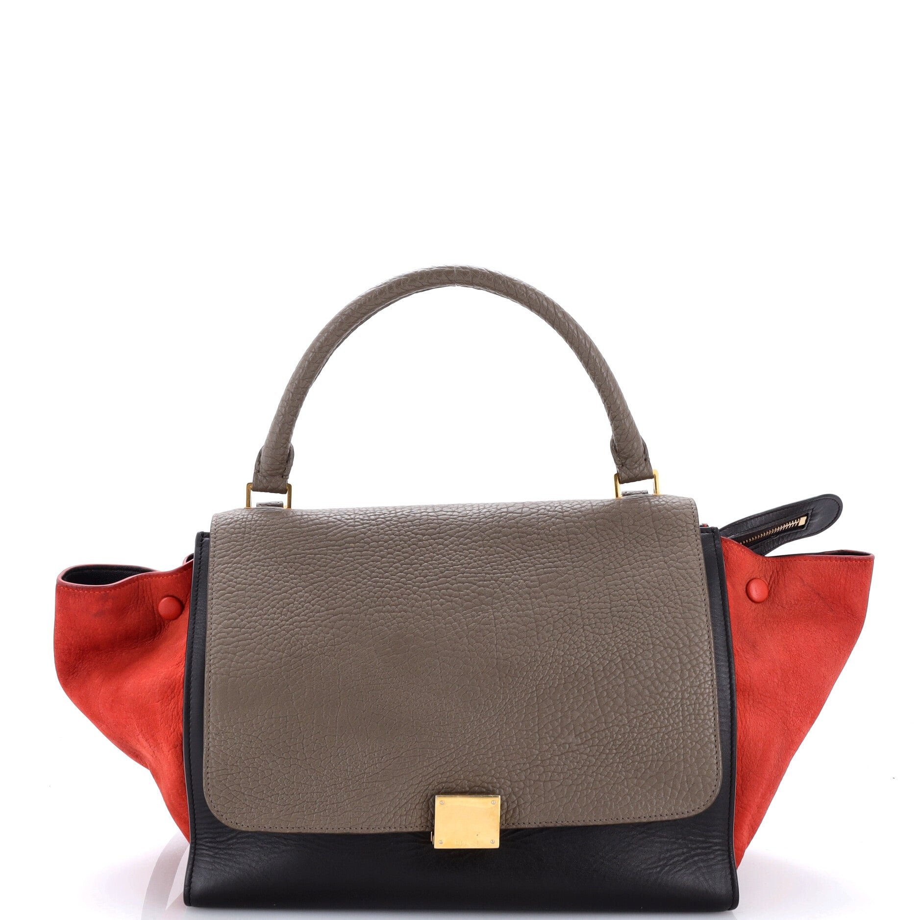 Tricolor Trapeze Bag Leather Medium