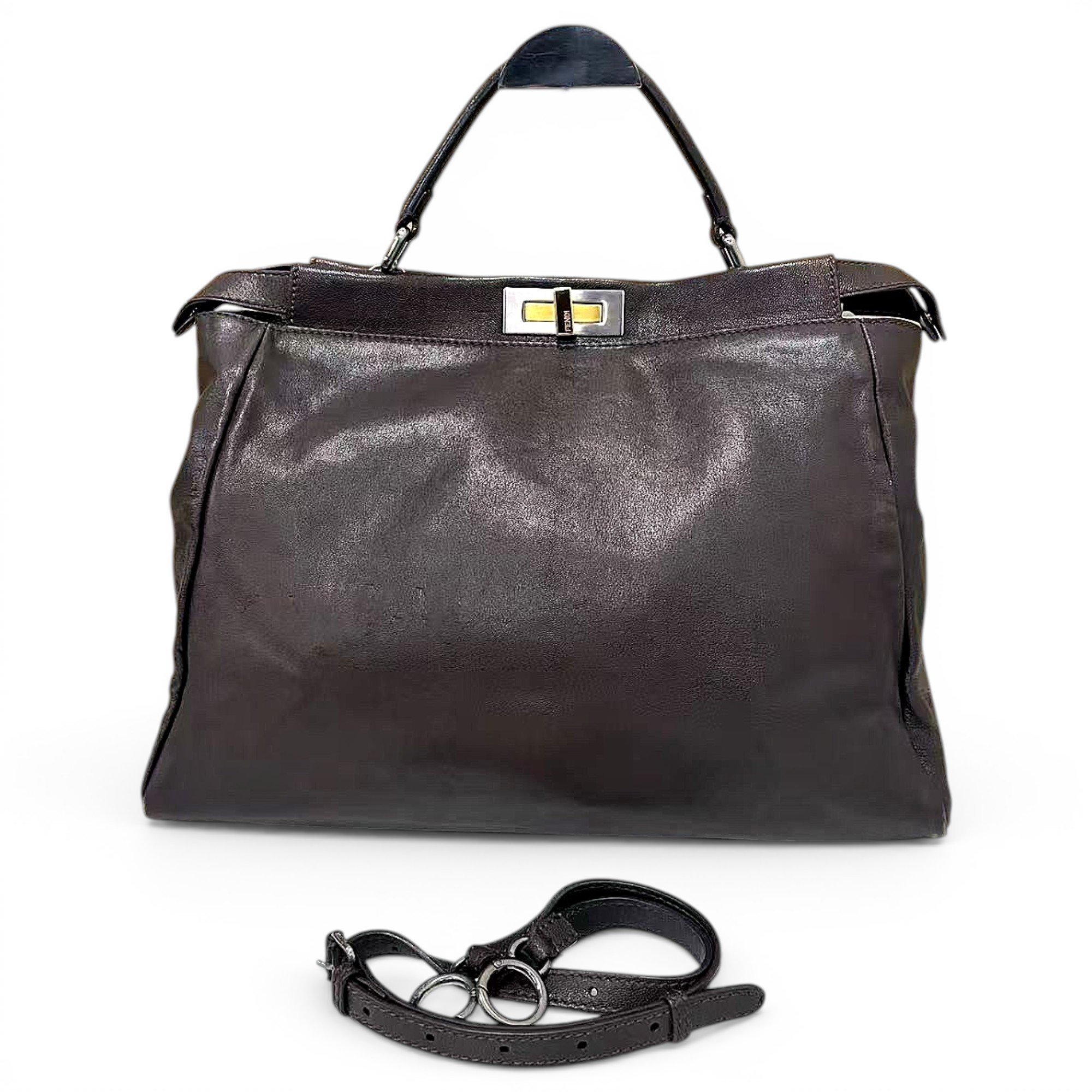 Peekaboo leather handbag