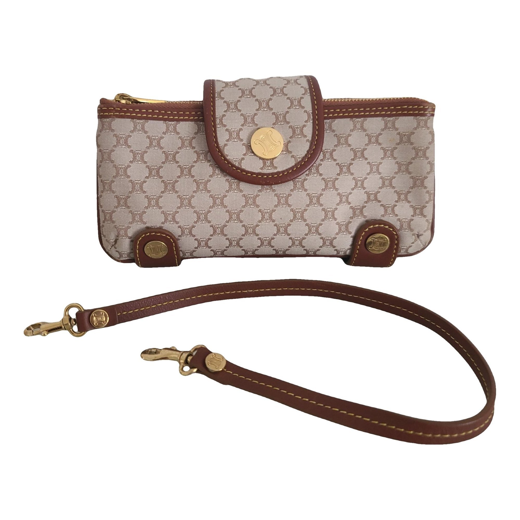 Triomphe Vintage cloth clutch bag