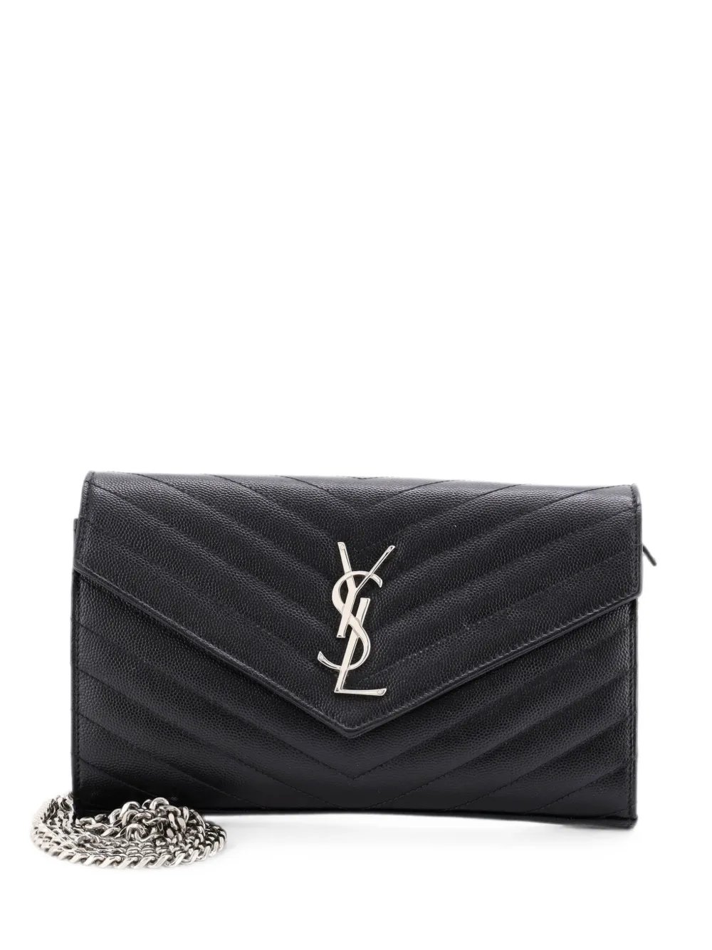 Classic Monogram Wallet on Chain Matelasse Chevron Leather Medium crossbody bag