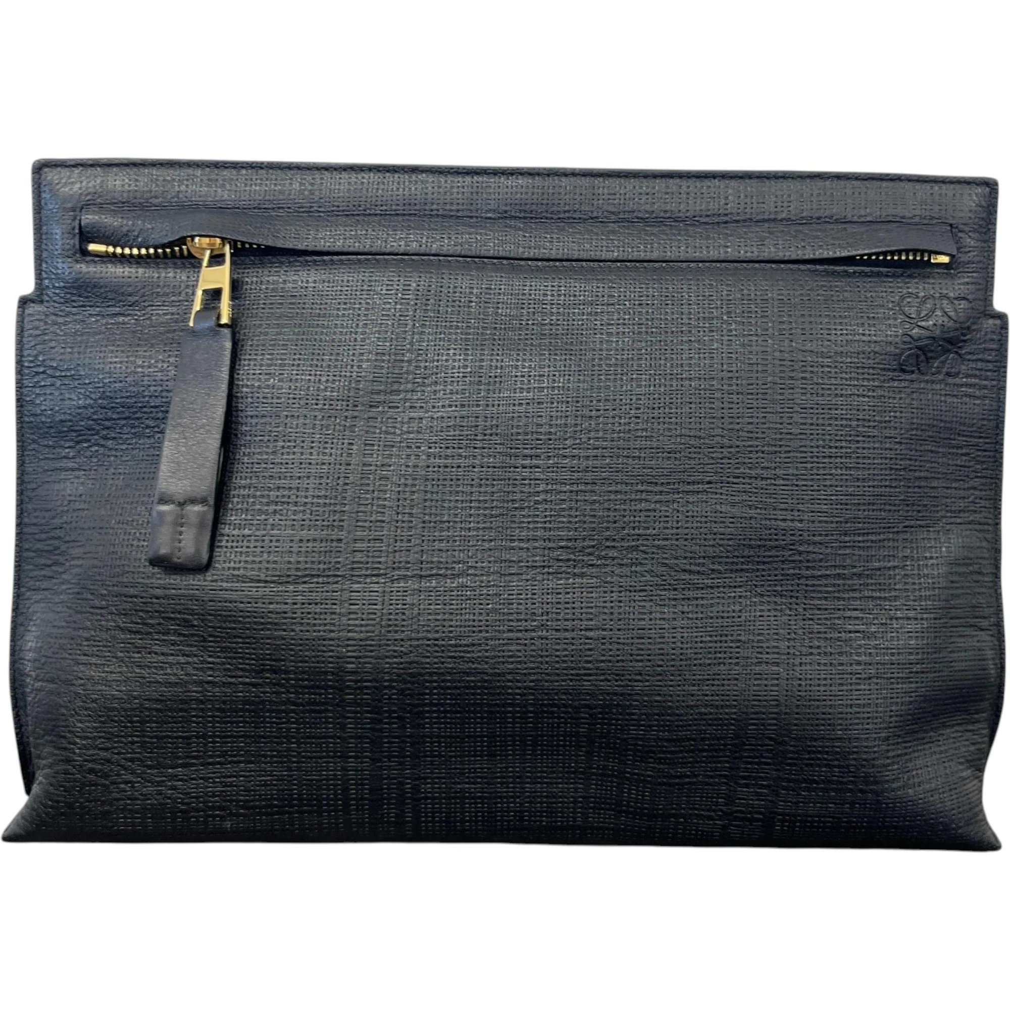 Leather clutch bag