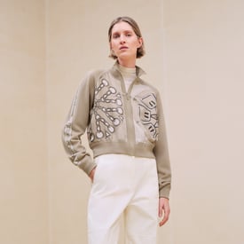 "Effet Kaleidoscope" zipped twillaine jacket