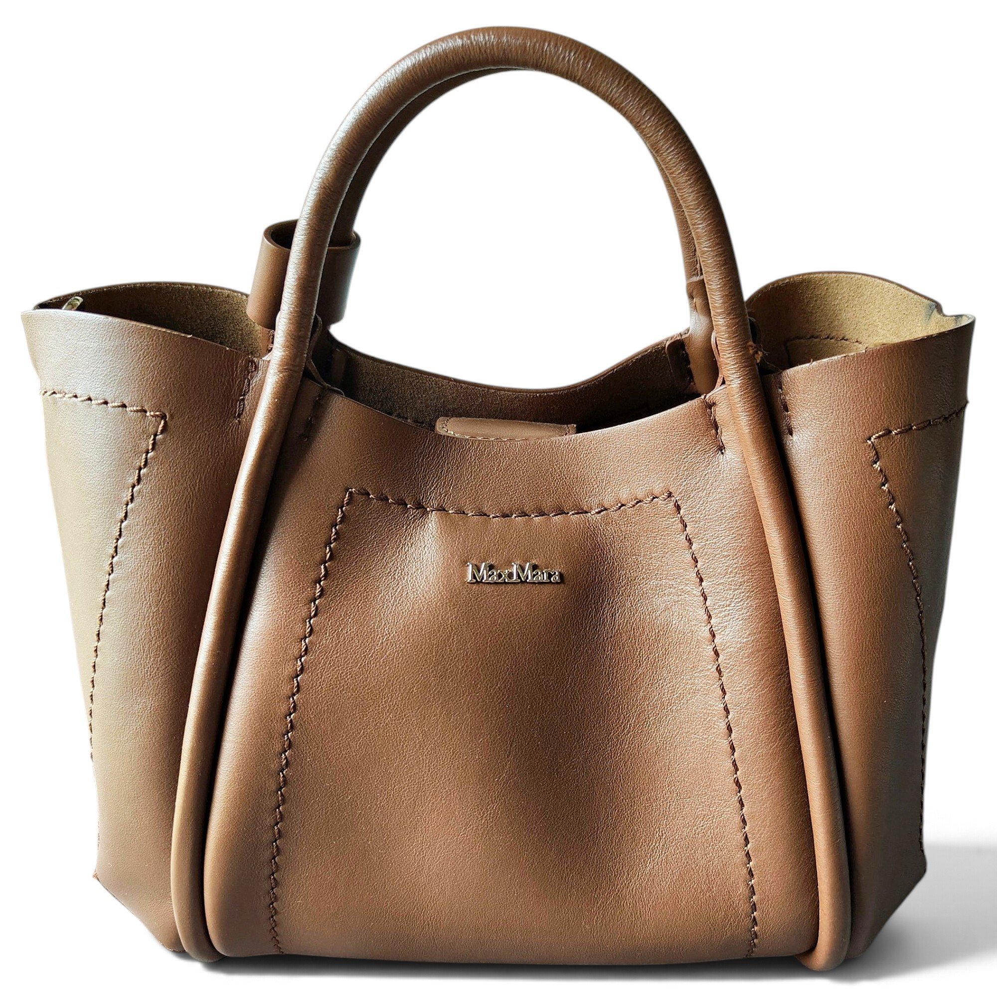 Marine leather handbag