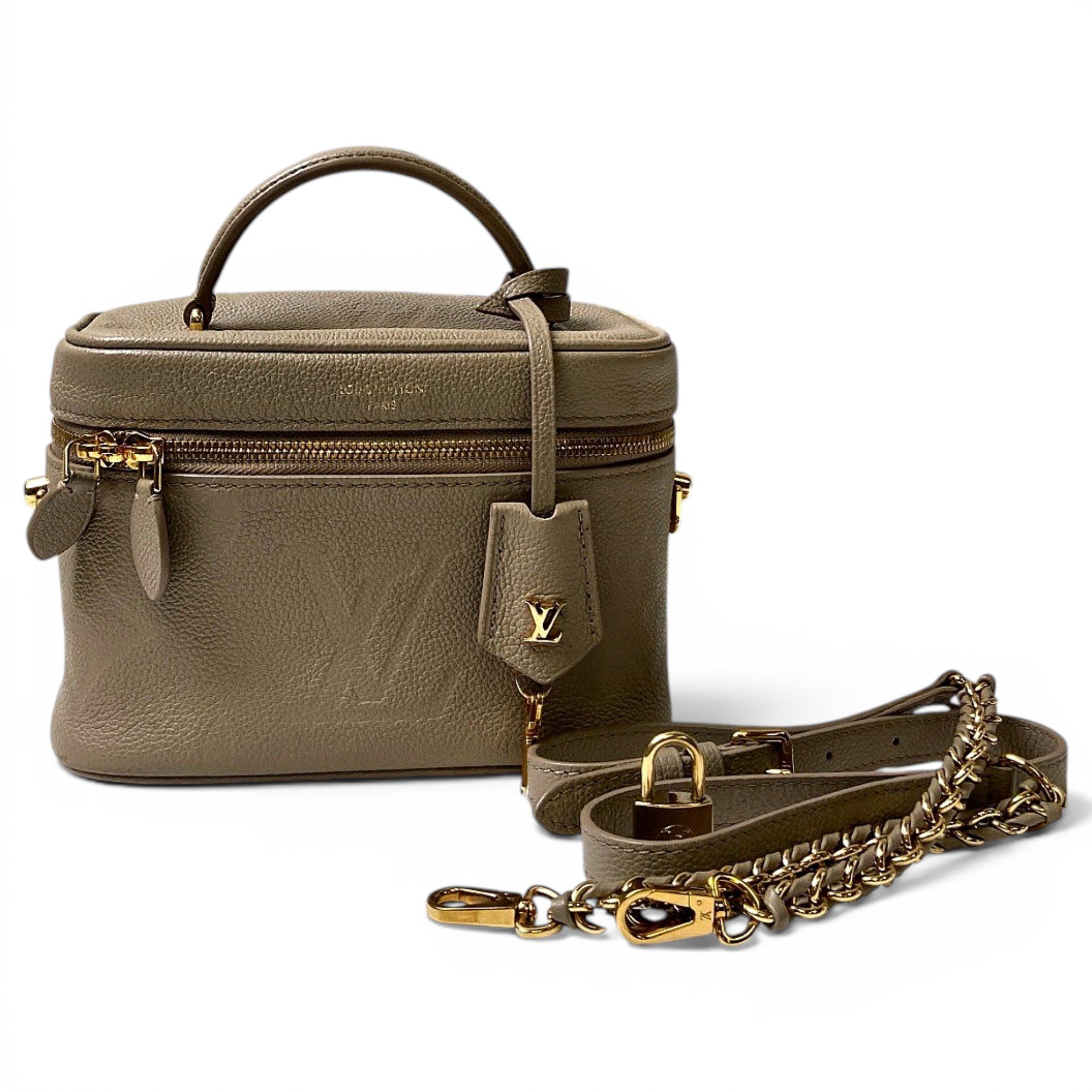 Vanity leather handbag
