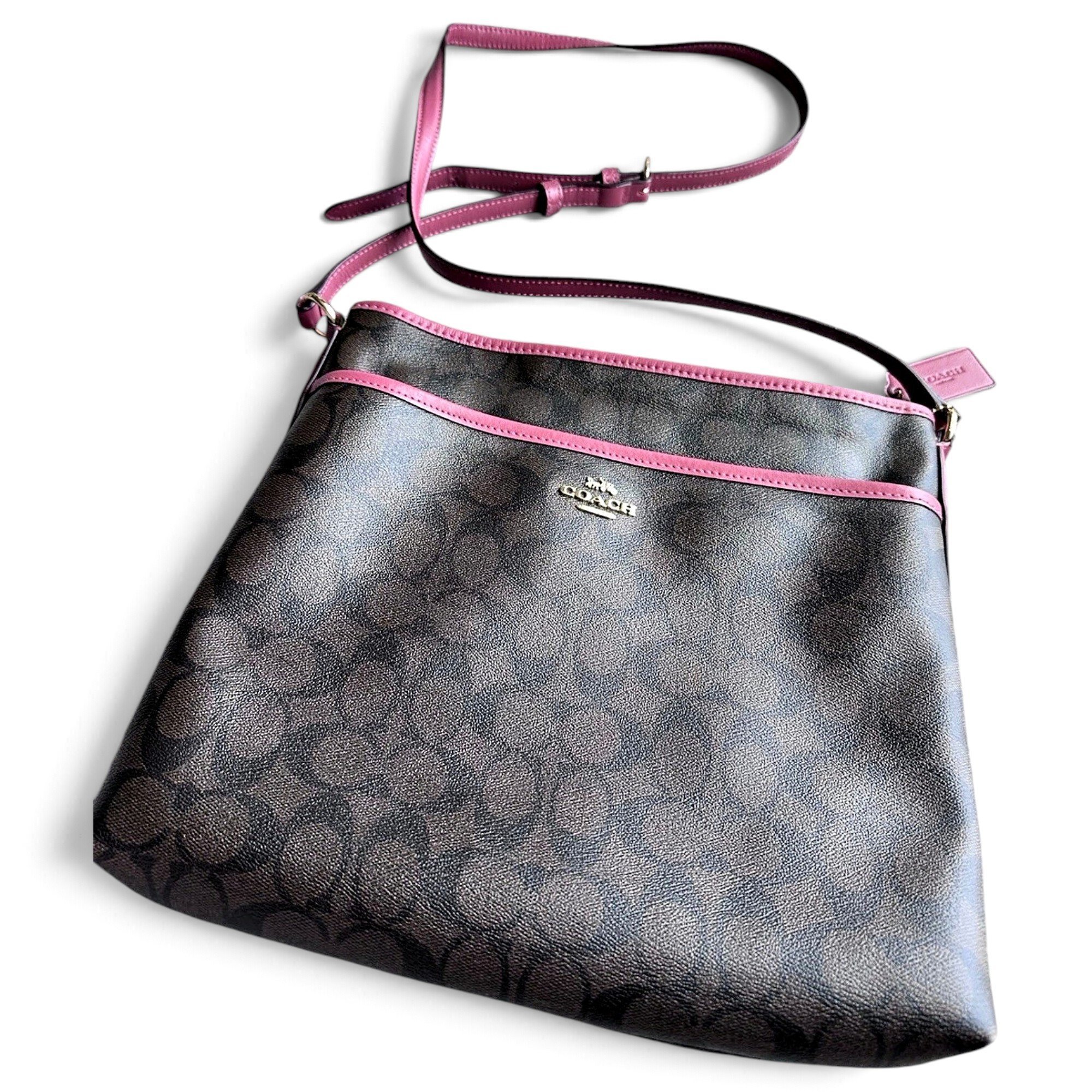 Canvas Courier Crossbody leather crossbody bag