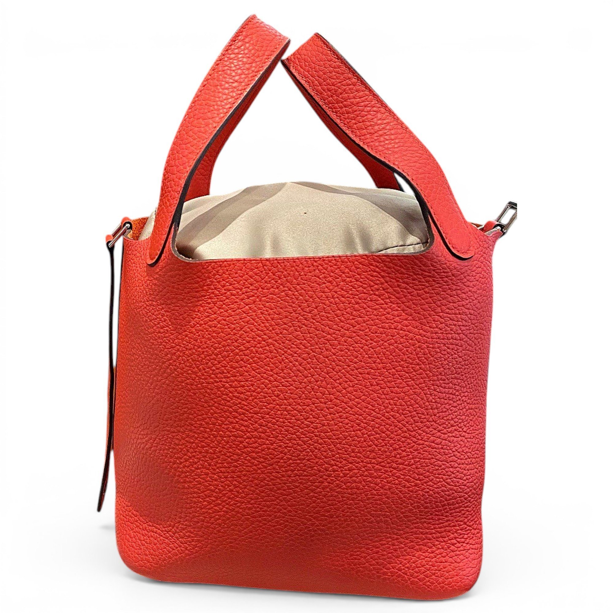Picotin leather tote