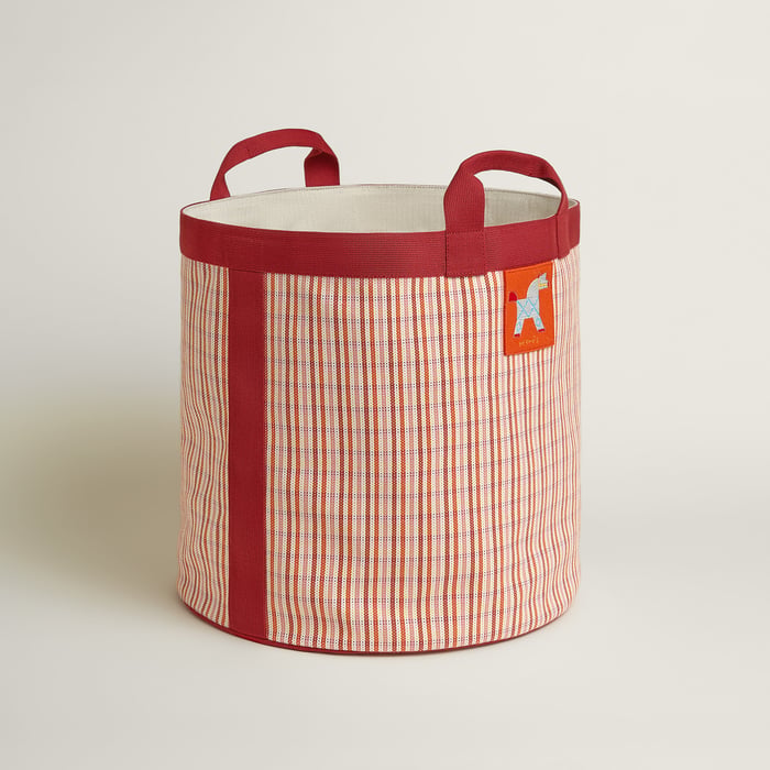 Orange Animaux Nattes Basket, Large Model