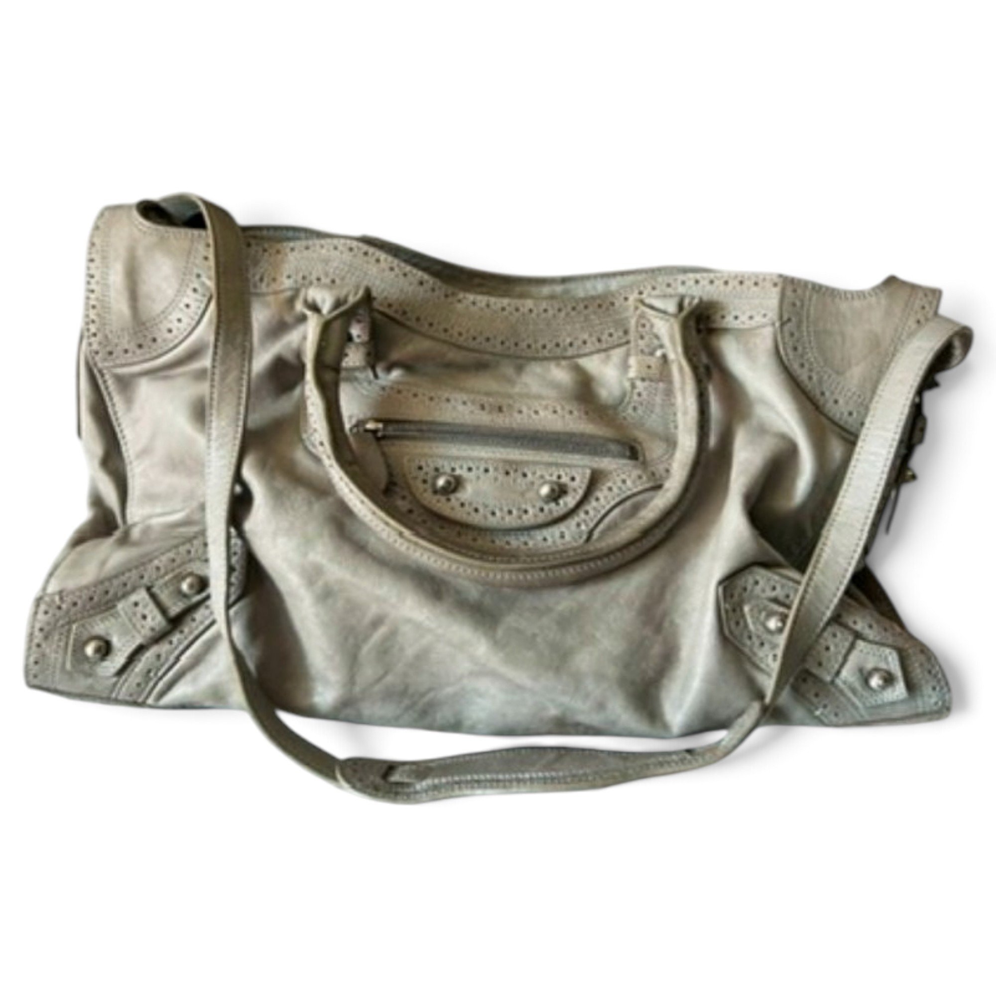 City leather handbag