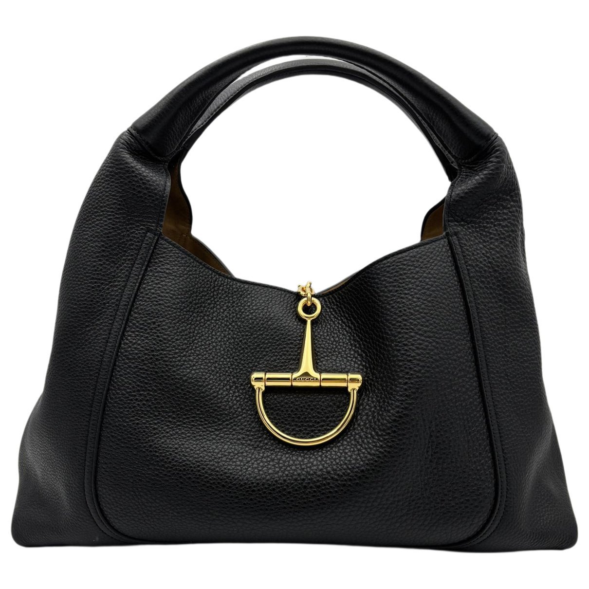 Half Horsebit leather handbag