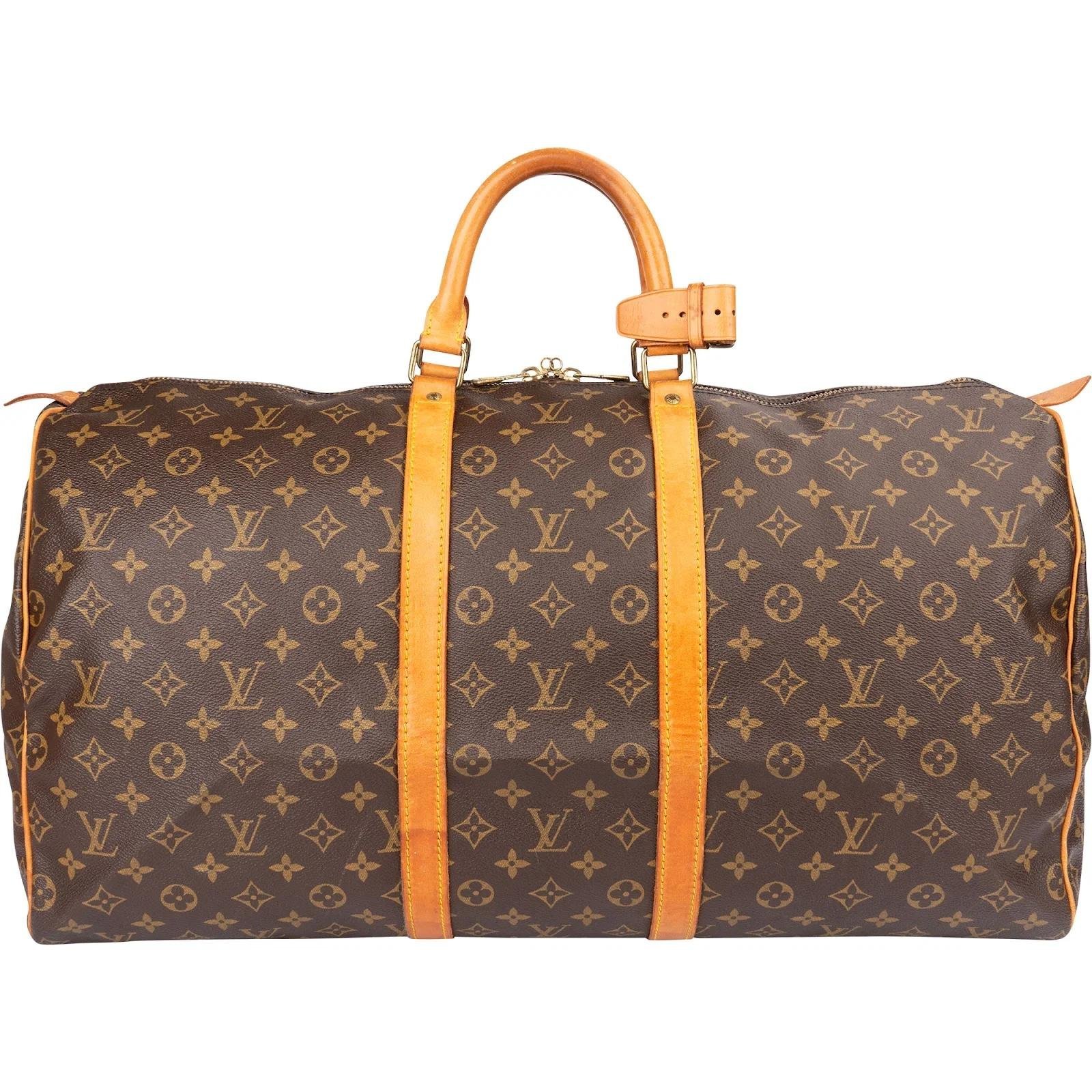 Keepall leather travel bag