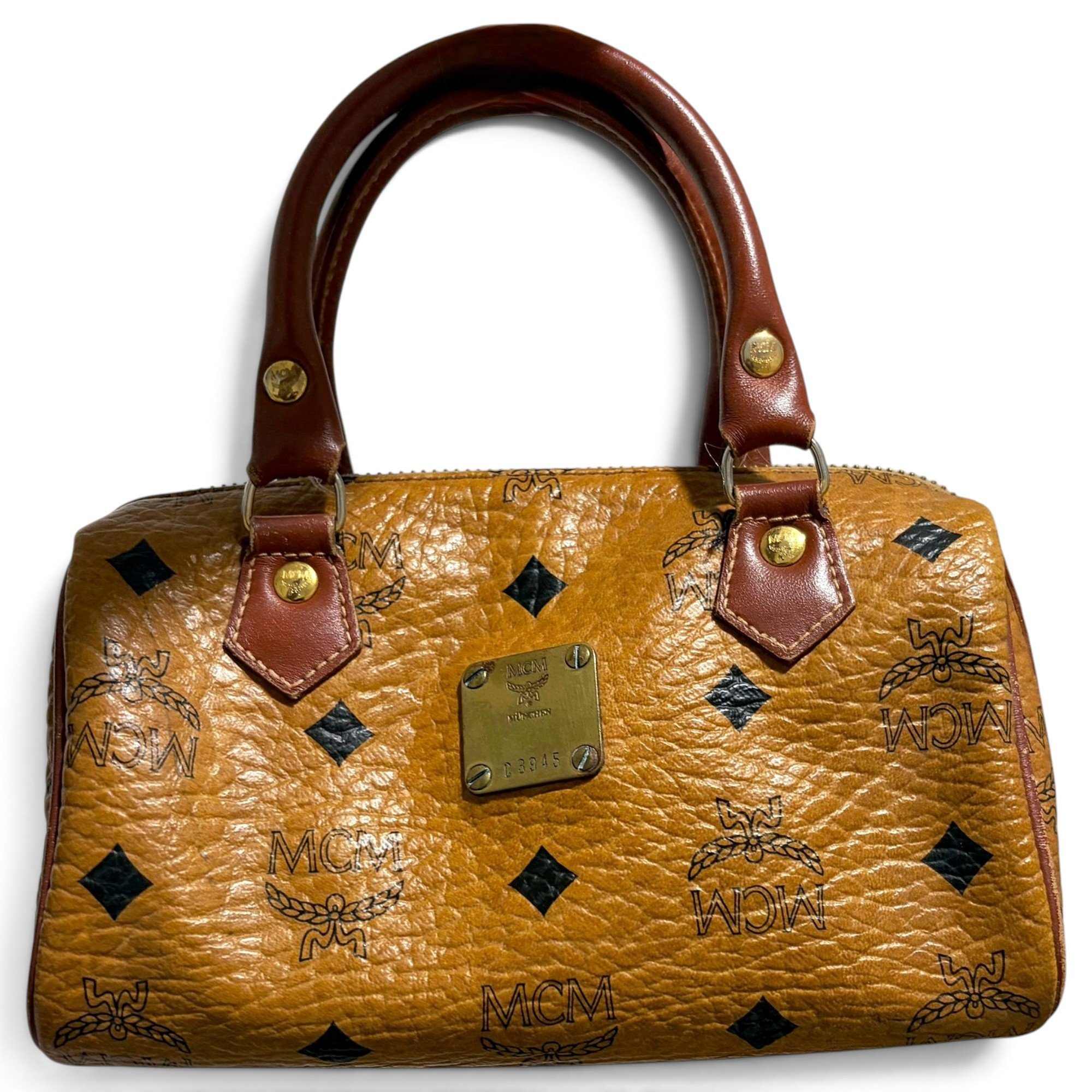 Boston leather handbag