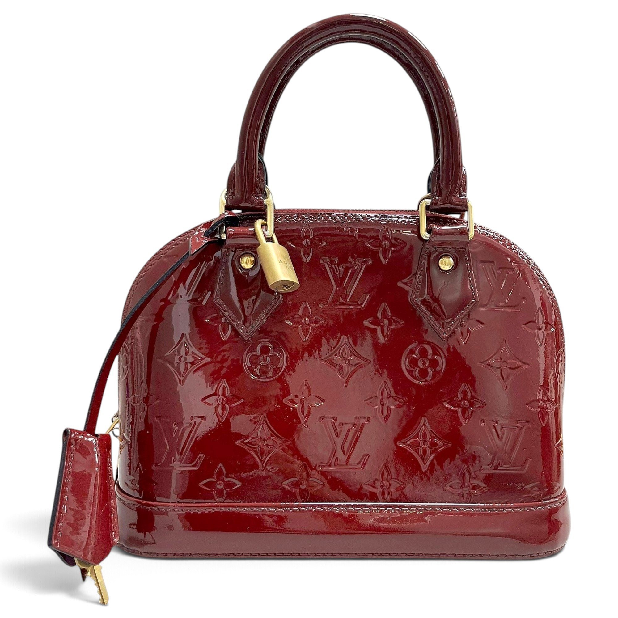 Louis Vuitton Alma BB patent leather handbag