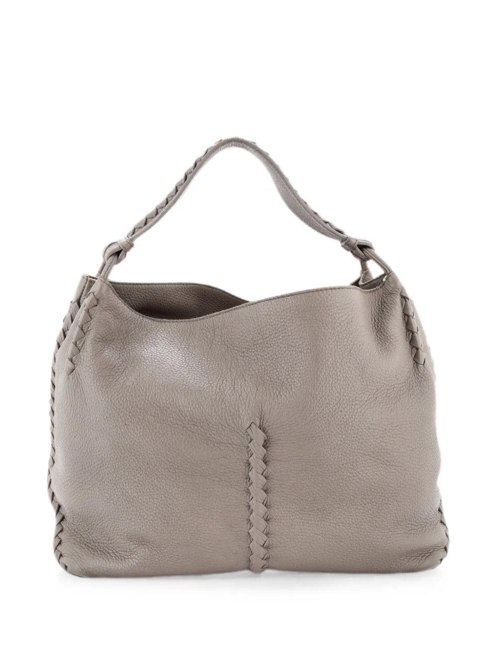 Open Cervo with Intrecciato Detail Medium hobo bag