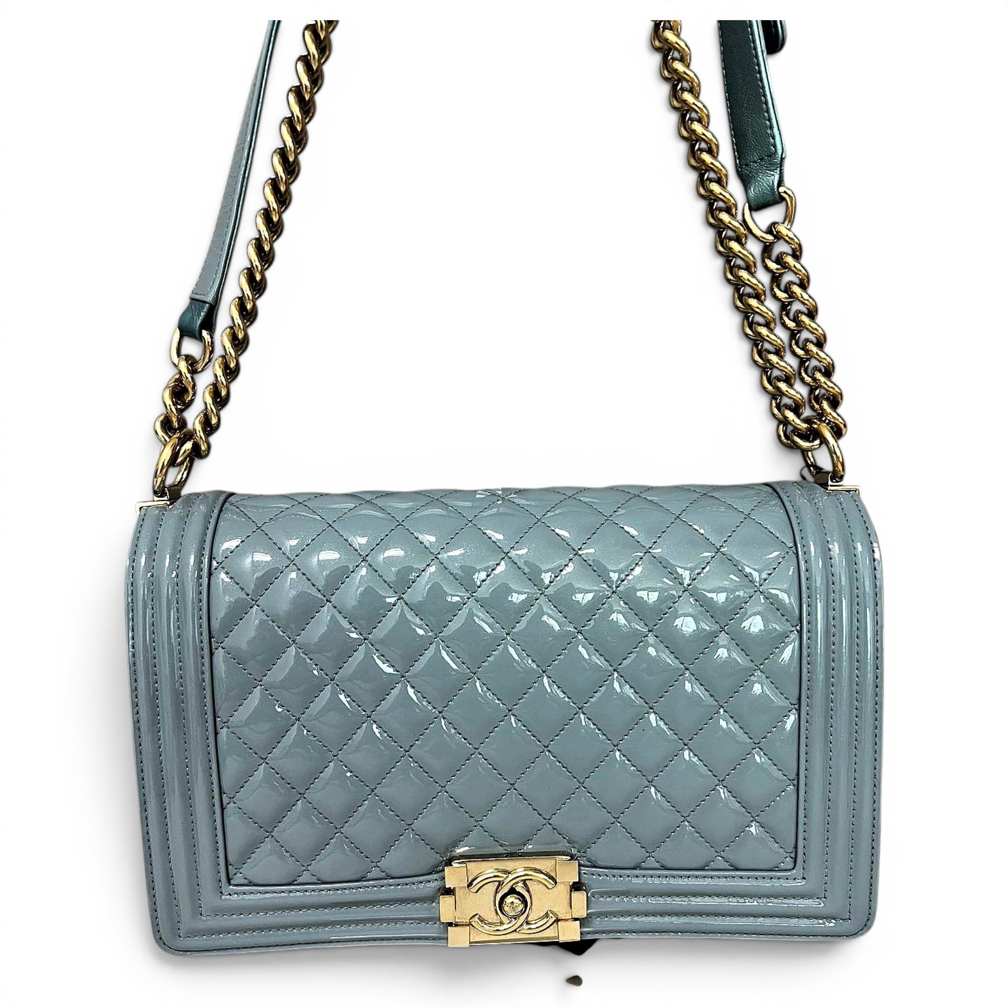Boy patent leather crossbody bag