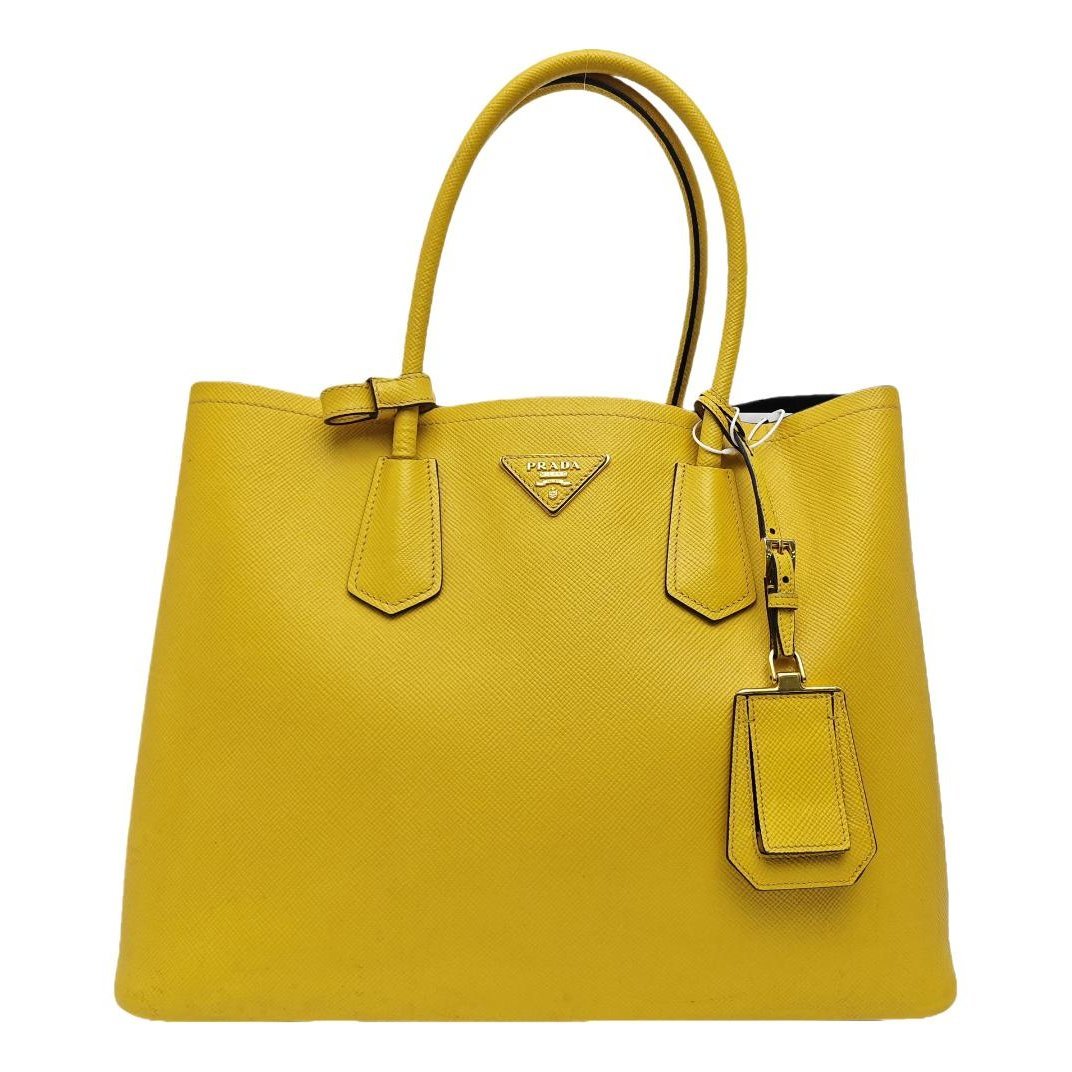 Double leather handbag