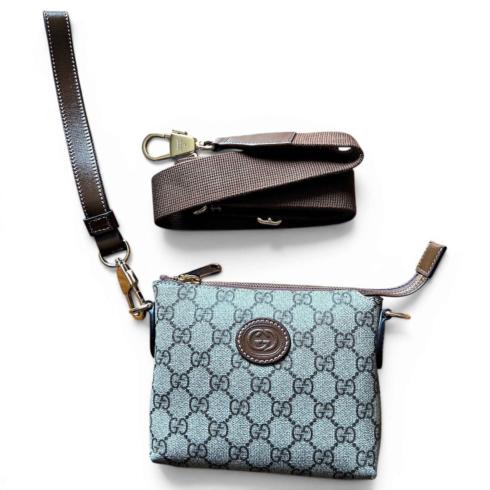 Ophidia leather clutch bag