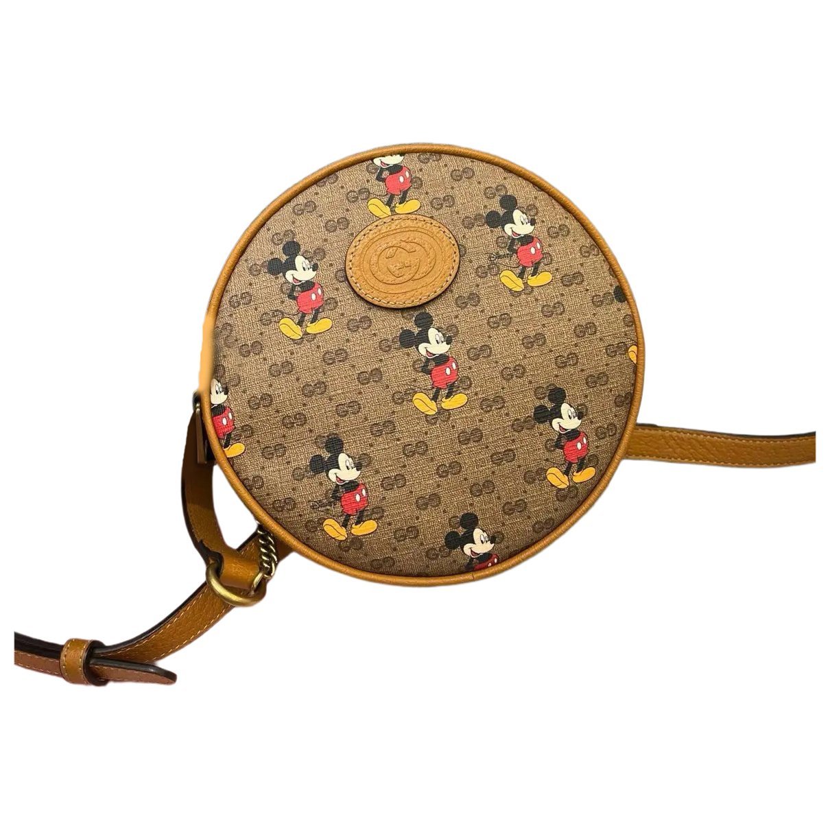 Ophidia Round vinyl crossbody bag