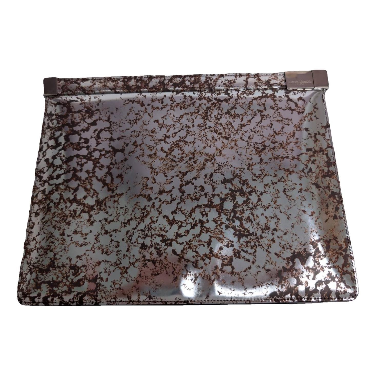 Leather clutch bag