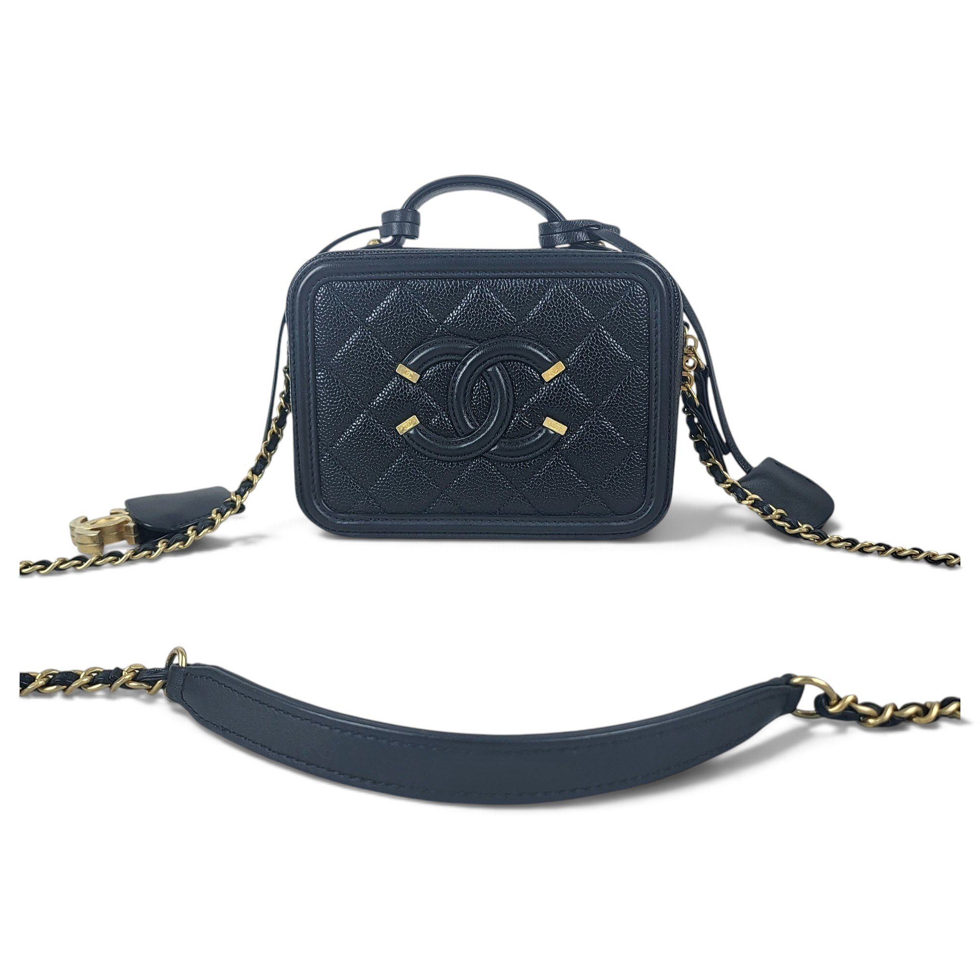 Vanity leather handbag